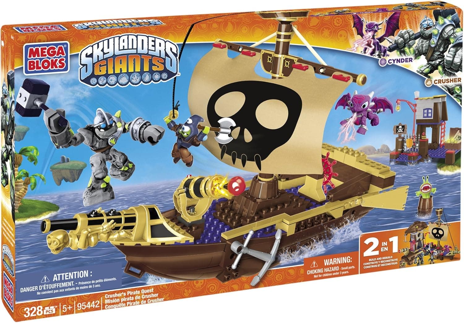 Mega Bloks Skylanders Crusher's Pirate Quest