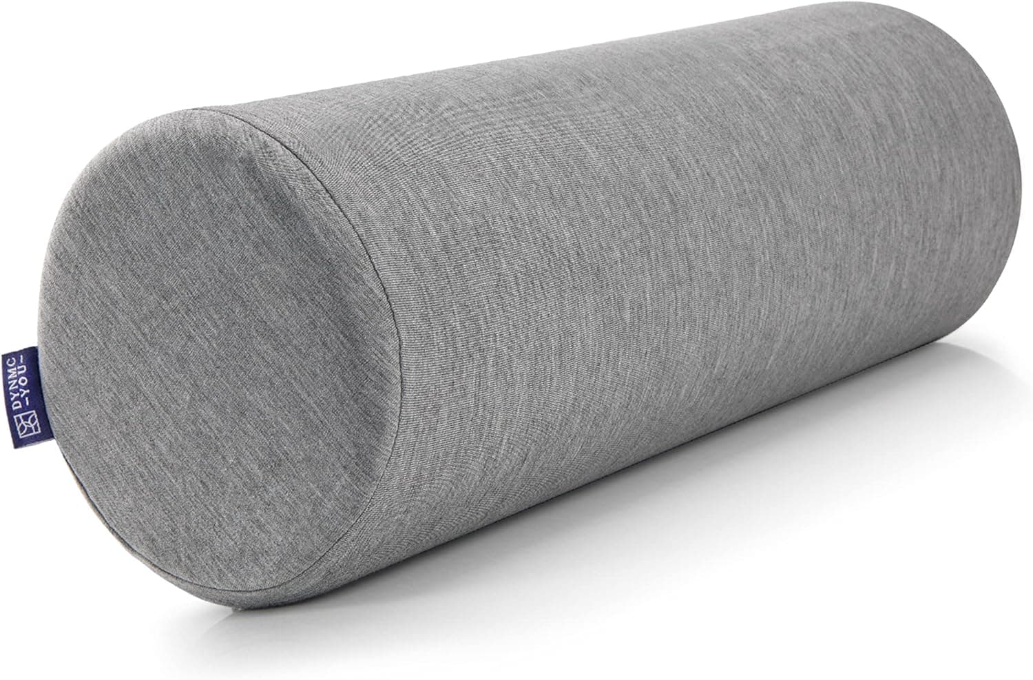 DYNMC you Neck Bolster Pillow Roll with Removable Washable Bamboo Oeko-TEX Cover - Ultra Comfortable with Memory Foam Core, Round Pillow for Lower Back, Knees, & Neck Support Cylinder Pillows, Grey