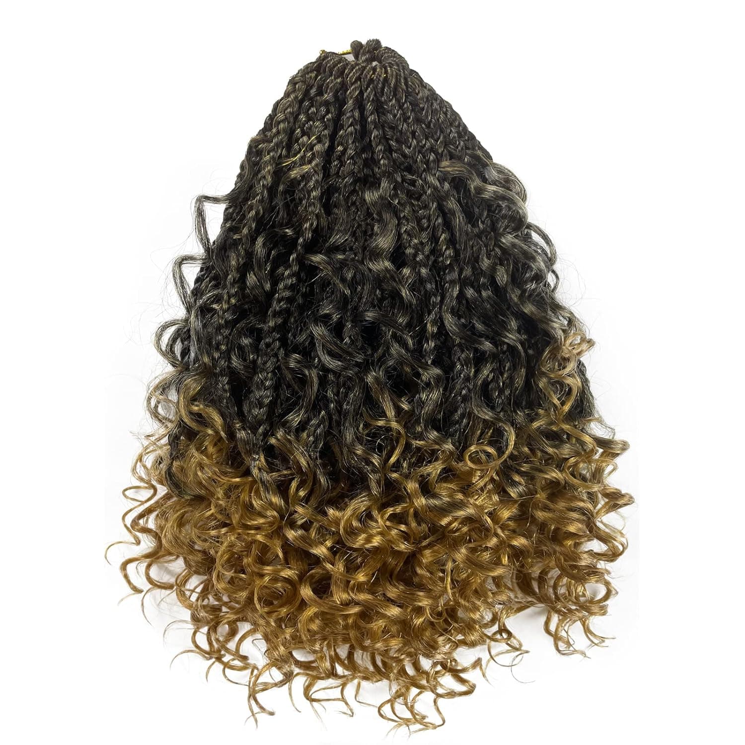 7 packs Crochet Box Braids 7pack Bohomian Box Braids Curly Ends 3X Synthetic Goddess Box Braids Crochet Hair for black women (10 inch, T 27)