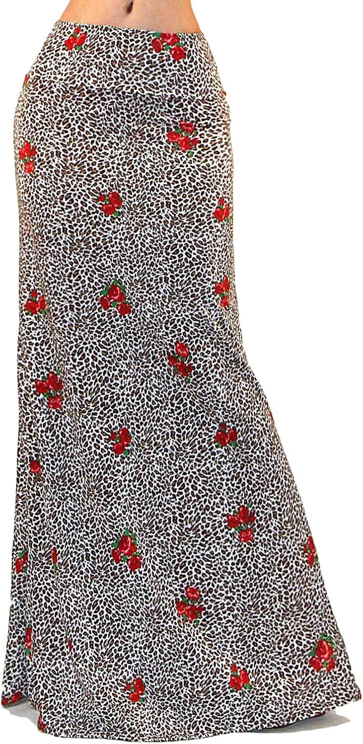 GotStyle Vivicastle Women's USA Spand Long Solid Rayon Foldover Maxi Skirt