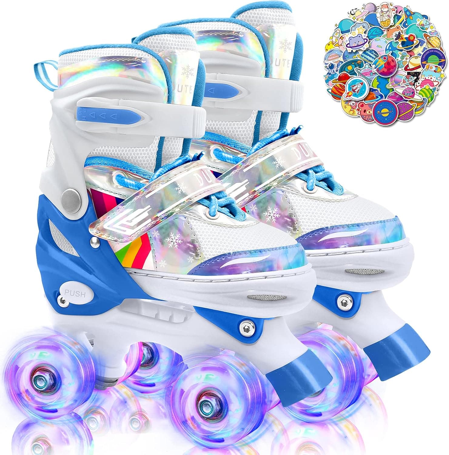 Children's Roller Skates Adjustable Sizes for Indoor Outdoor with Light up Wheels for Toddlers Kids(4-12age).…