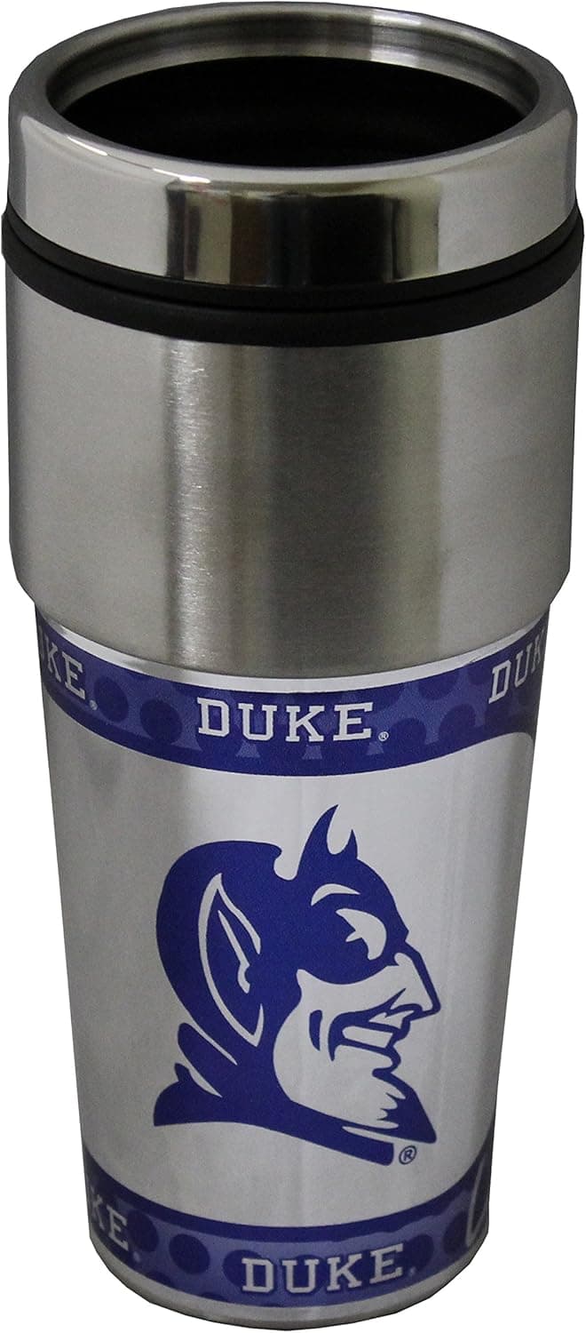 Great American NCAA Duke Blue Devils 16 oz Travel Tumbler with Metallic Wrap