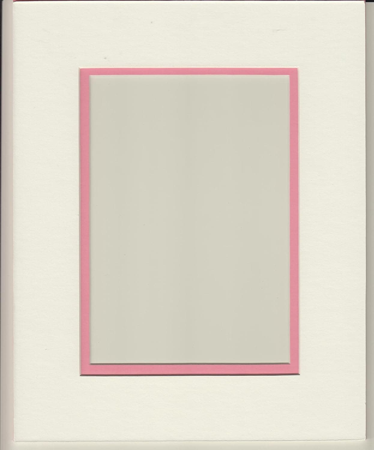 16x20 White & Bubble Gum Pink Double Picture Mat, Bevel Cut for 11x14 Picture or Photo
