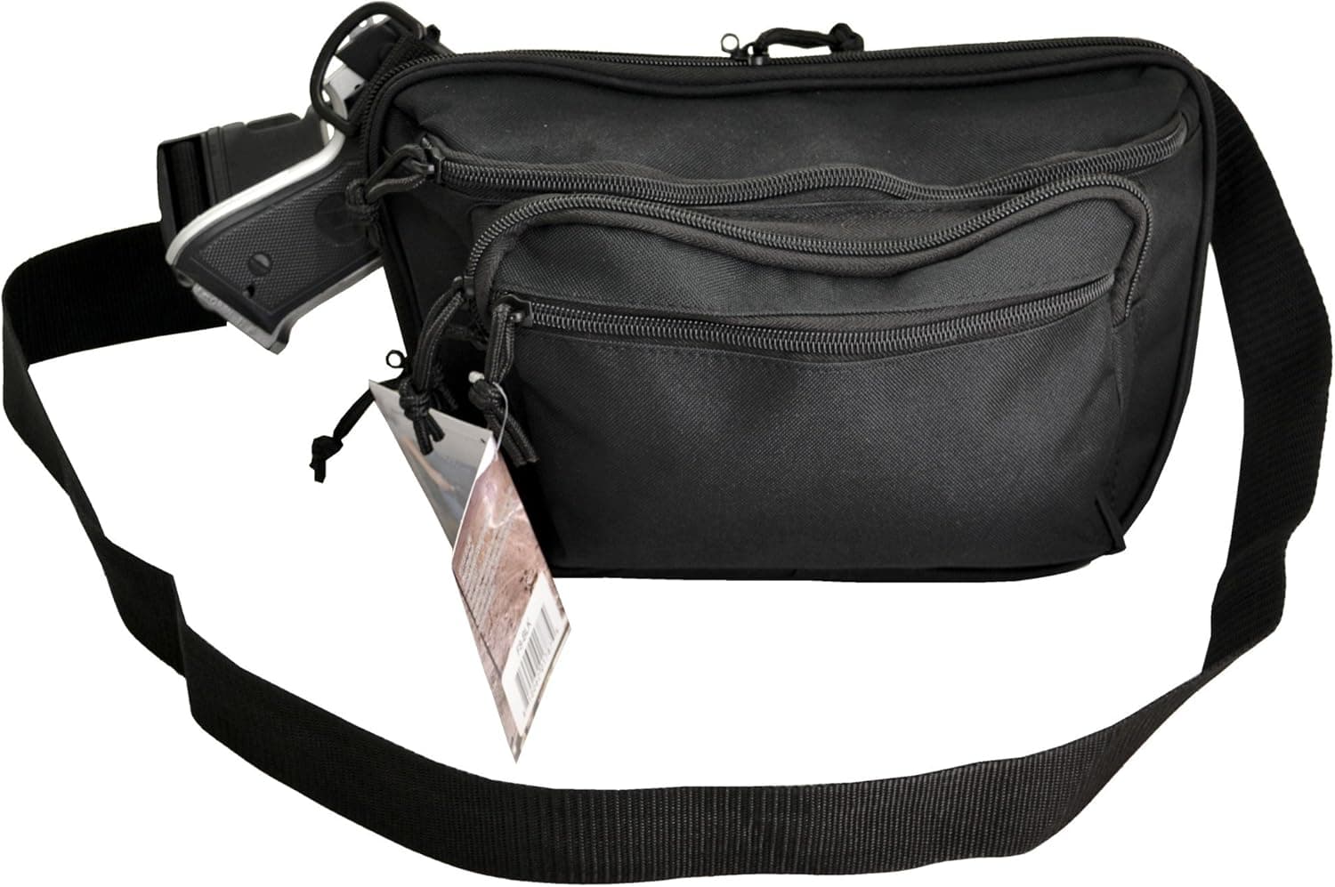 Explorer Tactical Quick Access Concealed Gun Fanny Pack Ambidextrous Design Black Large