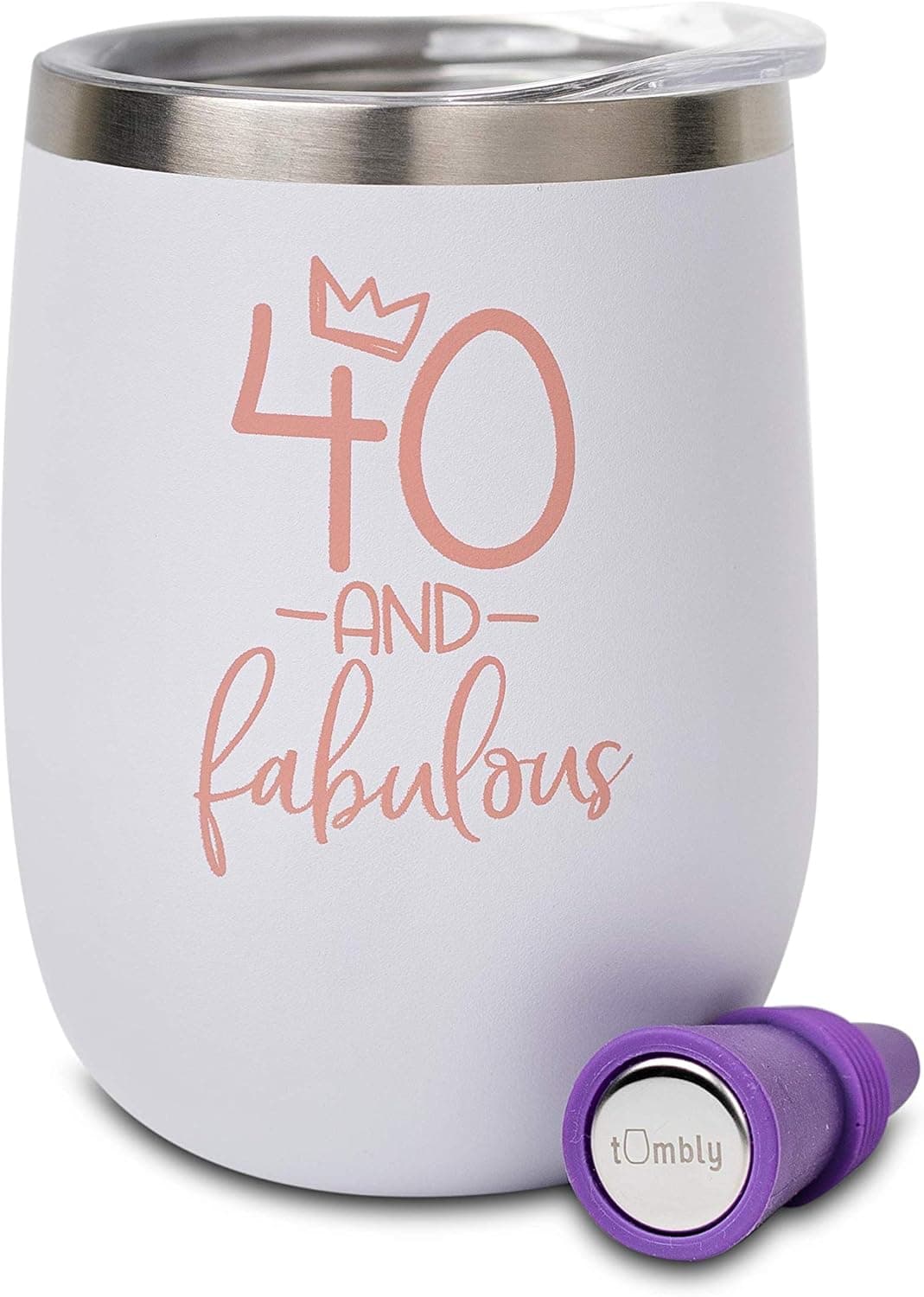 40th Birthday Tumbler – 40th Birthday Gifts for Women – 40 Bday Gifts for Women – 40 and Fabulous Gifts for Women – 40th birthday decorations for women - Forty and Fabulous