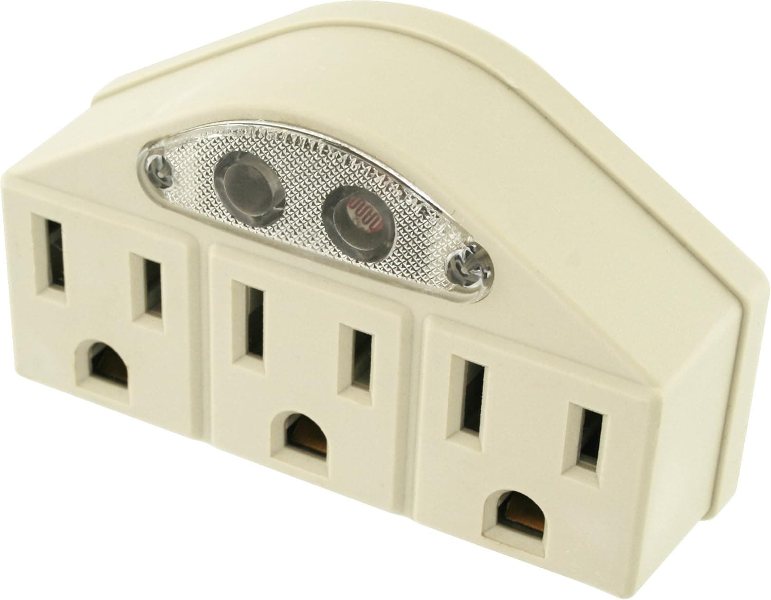 POWTECH 3 Outlet Extender Wall Adapter with Sensor Night Light [UL Listed]- Heavy Duty Grounded Wall TAP for, Household, Workshops, and Appliances