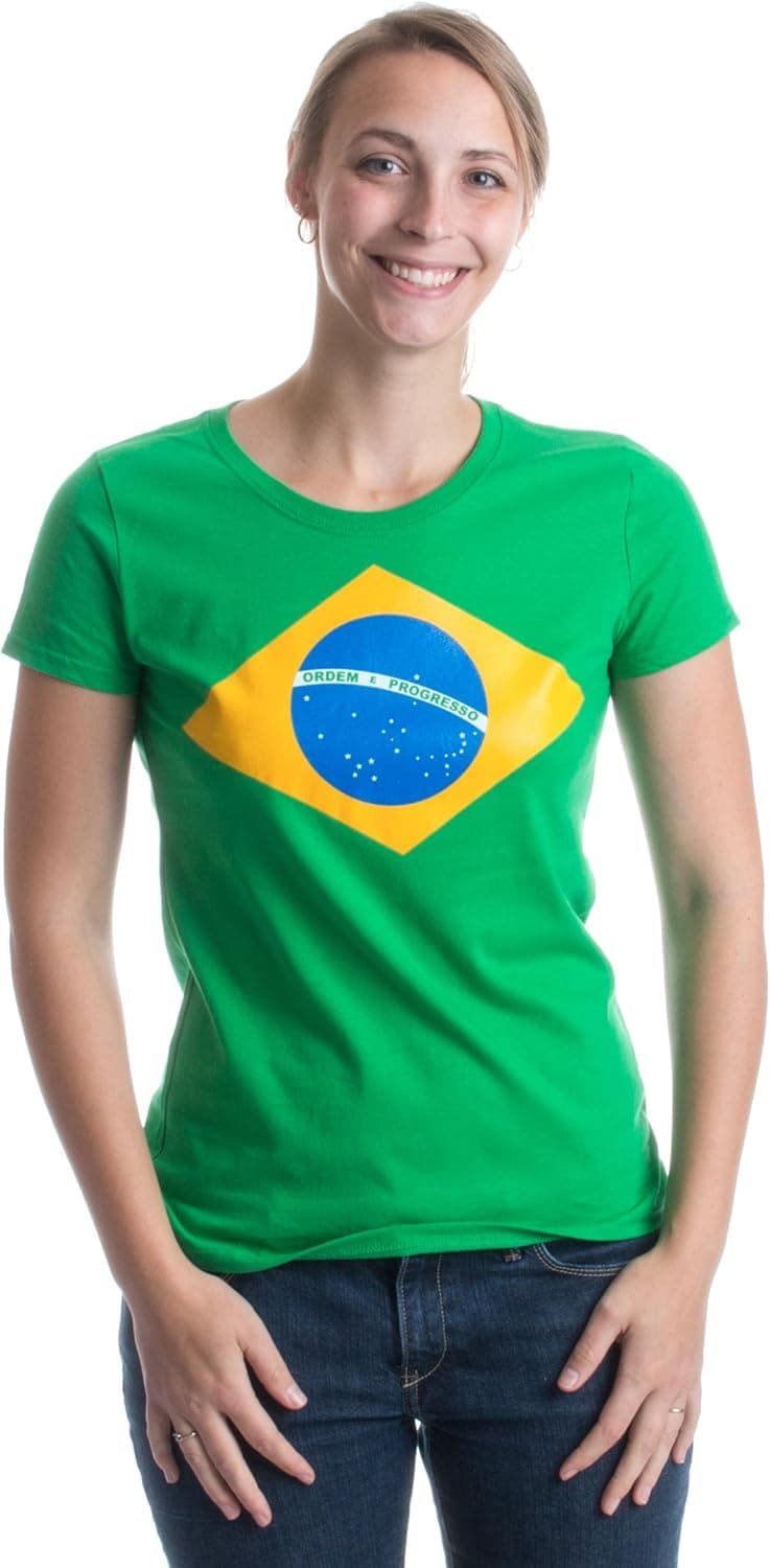 Brazil National Flag Ladies' T-Shirt/Bandeira do Brasil