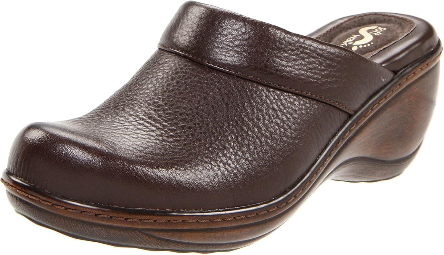 SoftWalk Womens Murietta Clogs, Black, 6