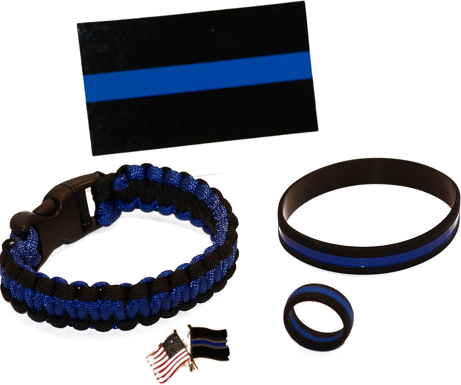 Beall's Bay Thin Blue Line (5) Piece Gift Pack with 10" Paracord