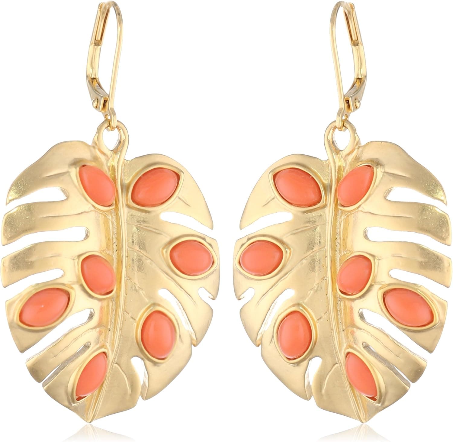 T Tahari"Tahiti" Leaf Drop Earrings