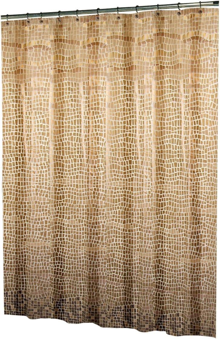 Excell Lagoon 70-Inch by 72-Inch EVA Shower Curtain, Bronze