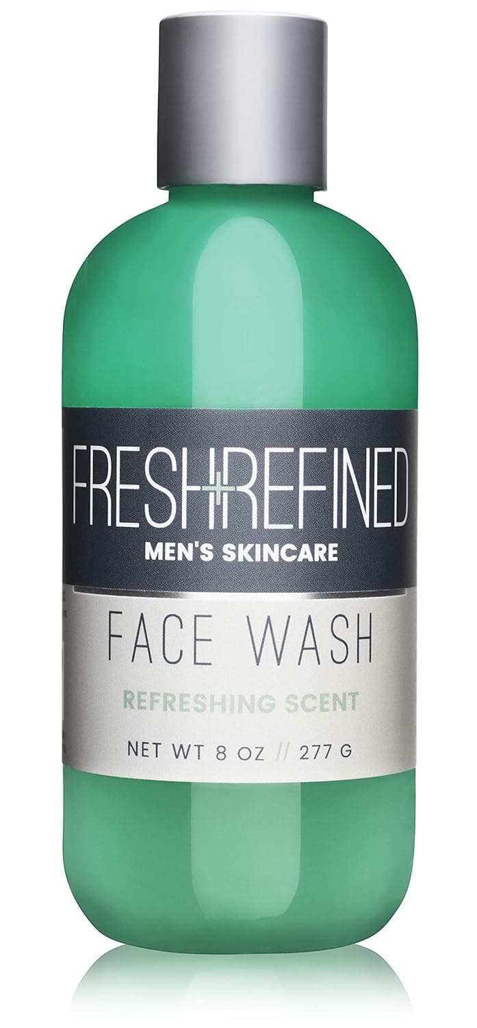 Fresh & Refined Mens Face Wash - Daily Facial Cleanser for Men - All Skin Types - 8 oz