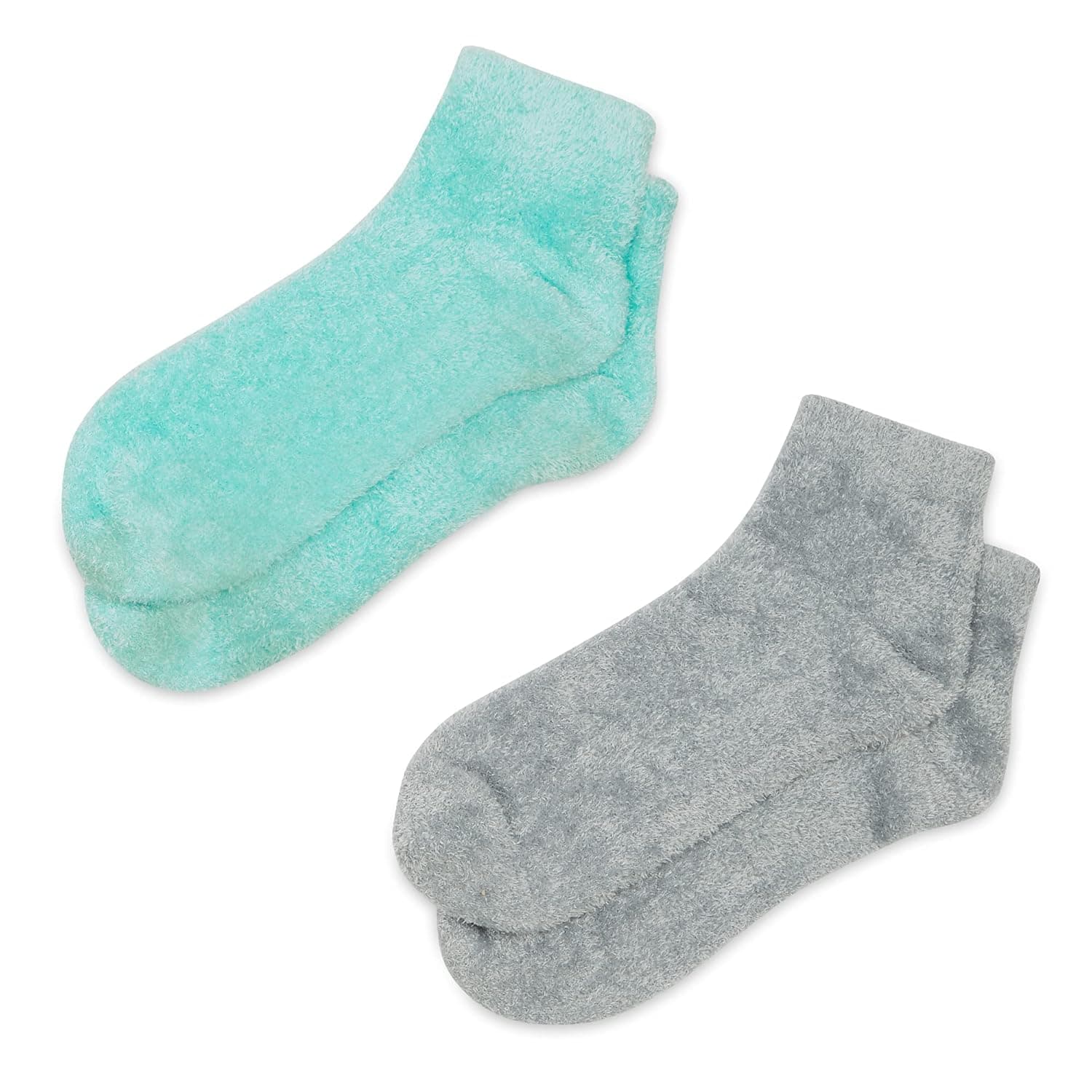 Bucky Aloe-Infused Therapeutic Moisturizing Spa, Socks, Teal/Gray