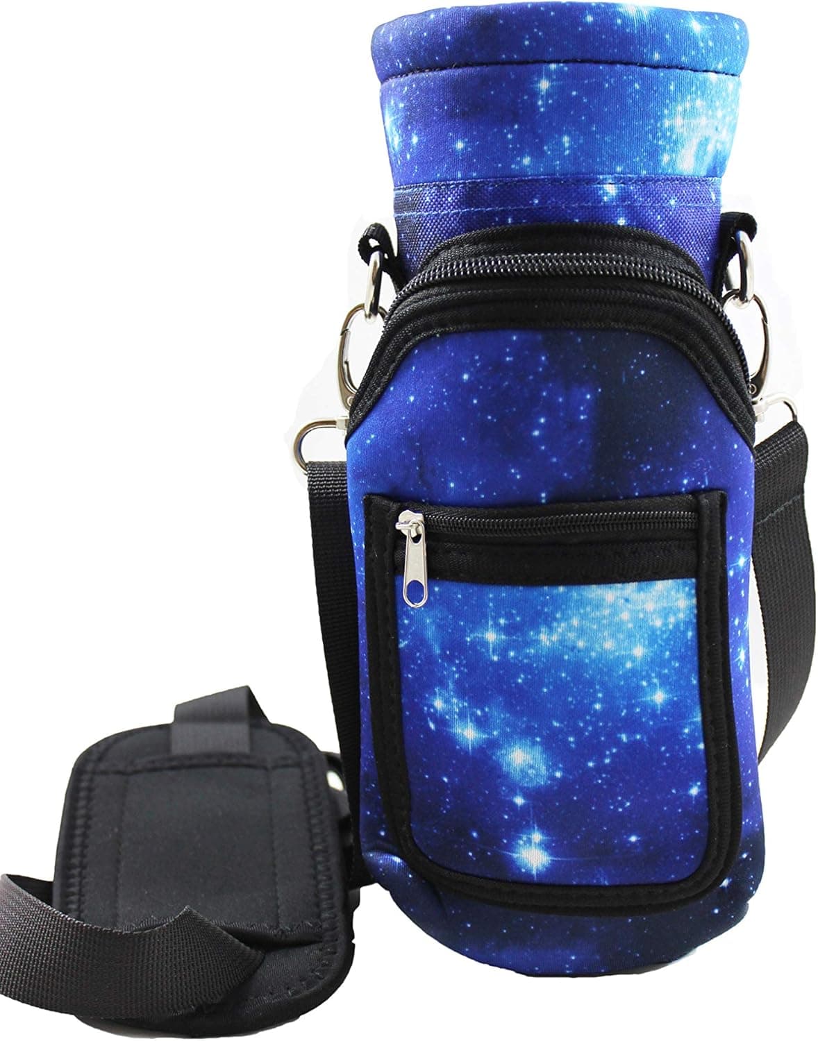 Kisa Water Bottle Holder Carrier Flask Bottles Adjustable Shoulder Hand Strap 2 Pocket Sling Neoprene Sleeve Hiking Travel 16oz 17oz 20oz 24oz 25oz 32oz 40oz