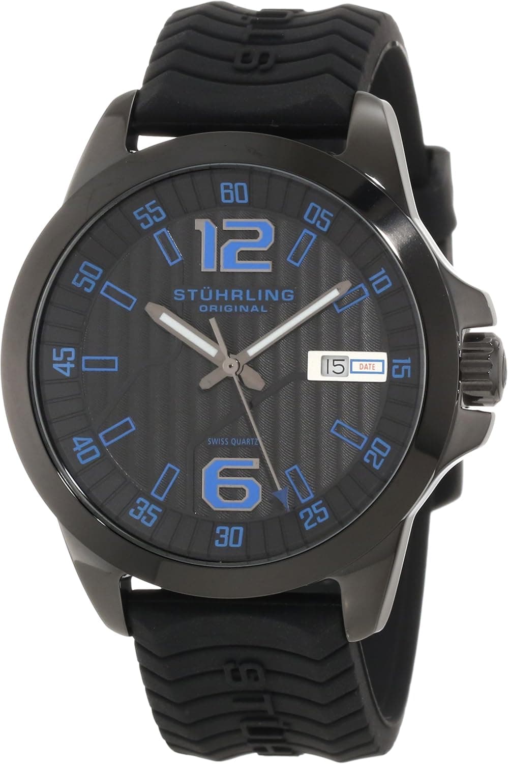 Stuhrling Original Men's 219B.335651 Lifestyle Concorso D'Italiano Swiss Quartz Rubber Strap Watch