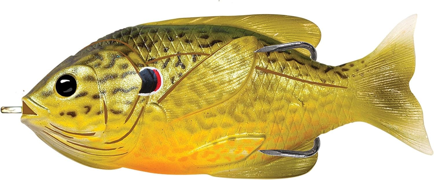 LiveTarget Sunfish Hollow Body Fishing Bait with Topwater Depth & #4/0 Hook