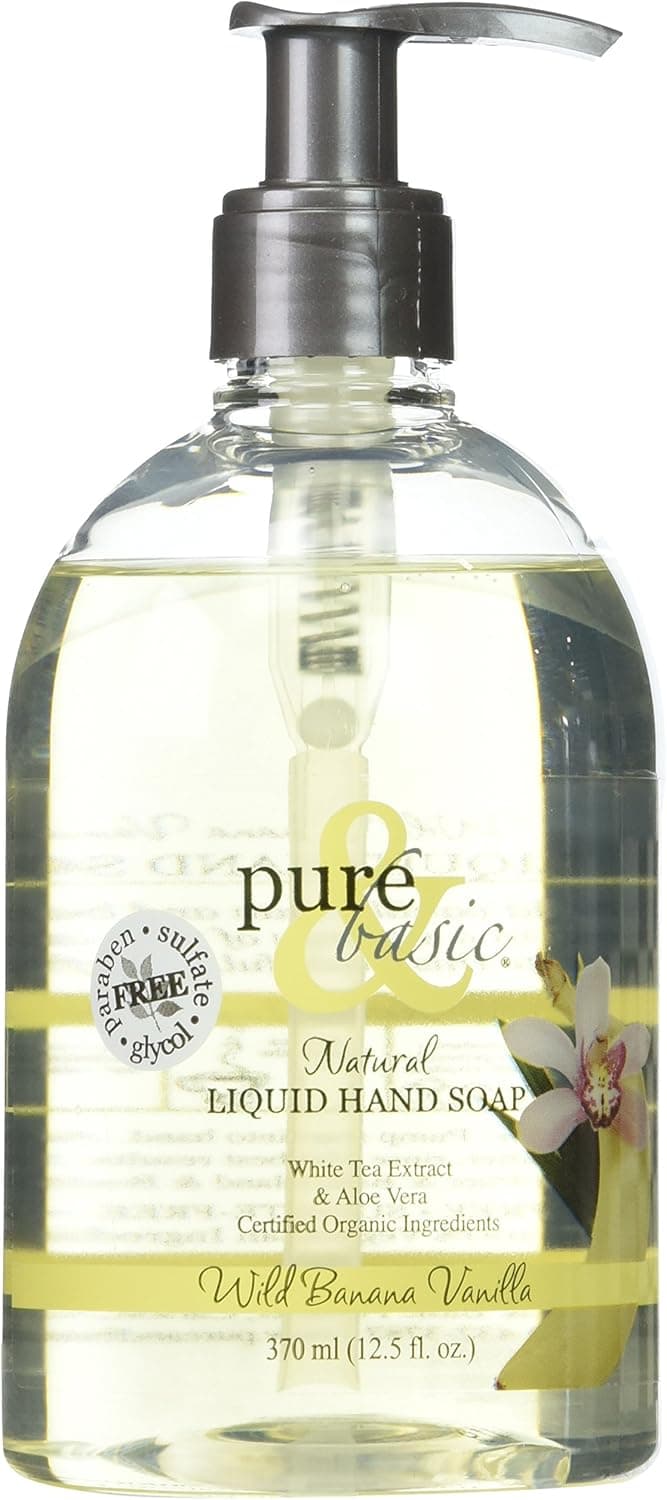 PURE & BASIC Products Banana Vanilla Liquid Hand Soap, 0.02 Pound