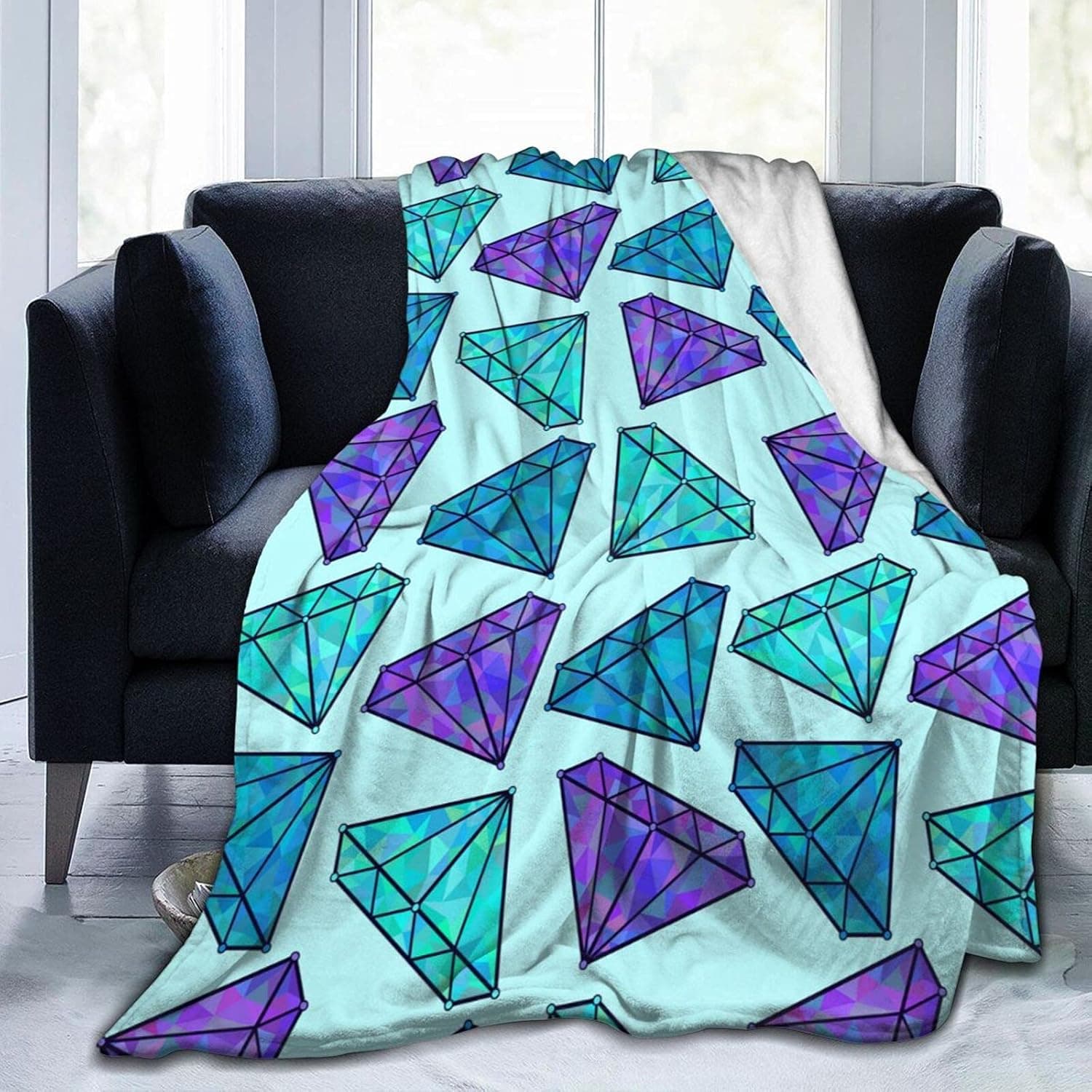 Vbadag Anime Throw Blanket Ultra Soft Warm Bed Blanket, All Season Microfiber Fleece Throw for Bed Sofa Chair Couch Bedroom 60"x50"