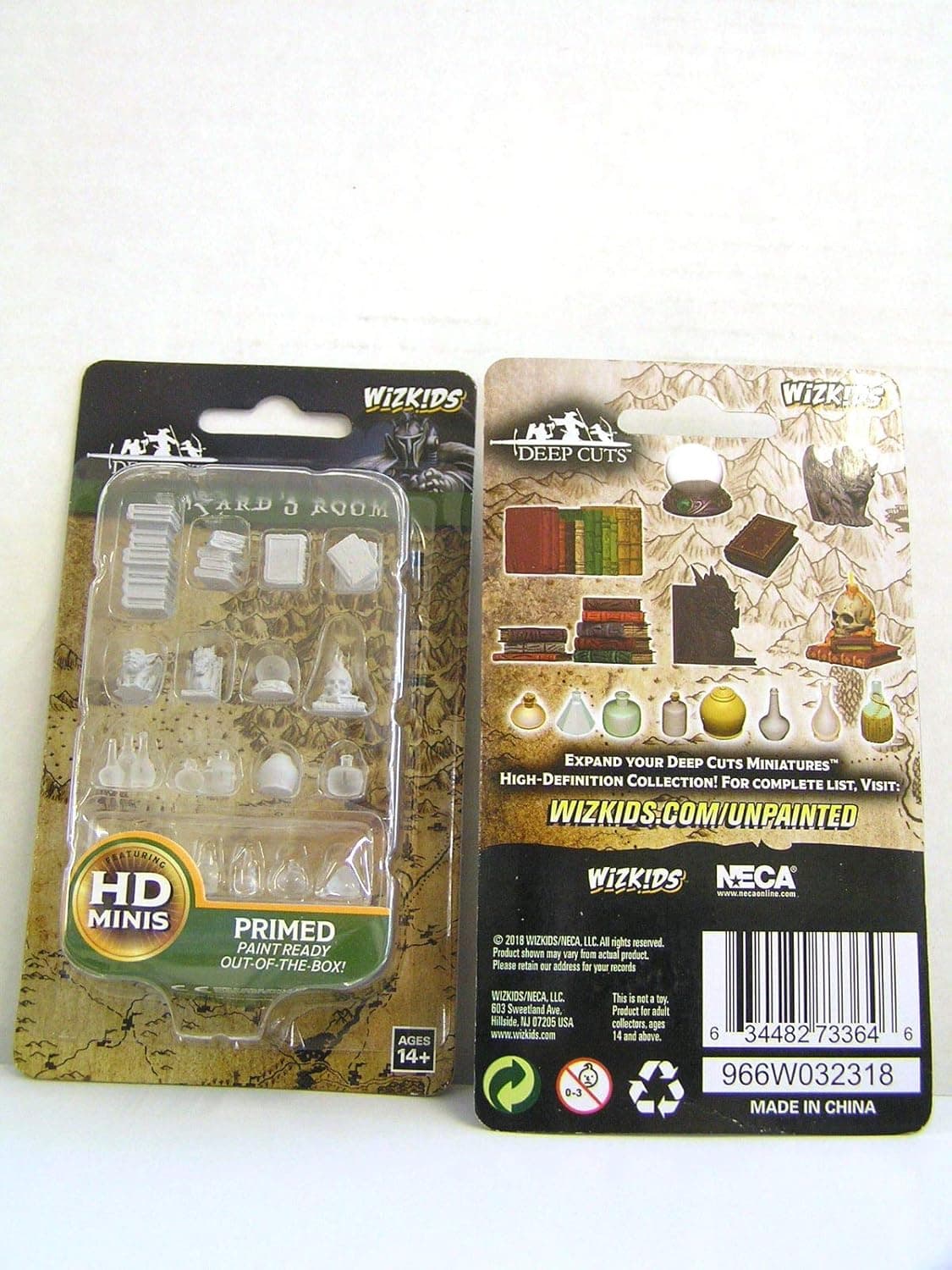 WizKids Deep Cuts Unpainted Miniatures Terrain: Wave 5: Wizards Room, Multicolor, 25mm