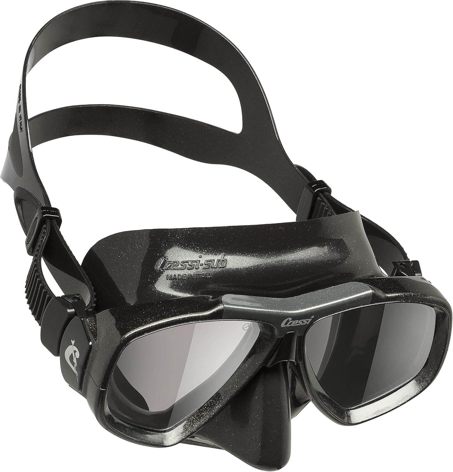 Cressi Focus, Black, Mirrored lens, Black HD Mirrored