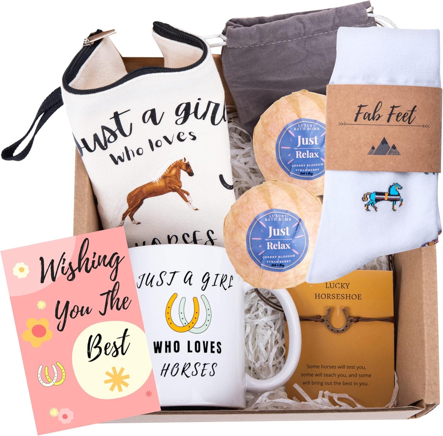 All In One Horse Lovers Gift Set - Filled With Wonderful Hand Selected Horse gifts - Contains 5 Curated Gifts For Horse Lovers In a Beautifully Prepared Box - The Perfect Horse Gifts For Girls