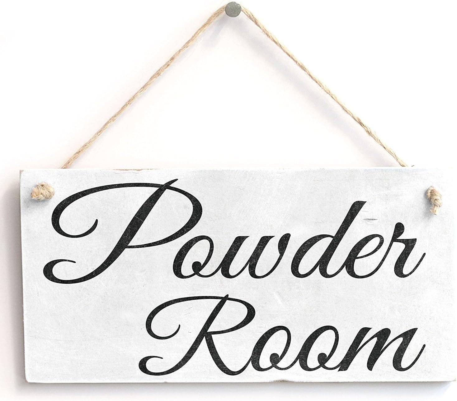 Meijiafei Powder Room - Vintage PVC Sign/Plaque 10"x5"