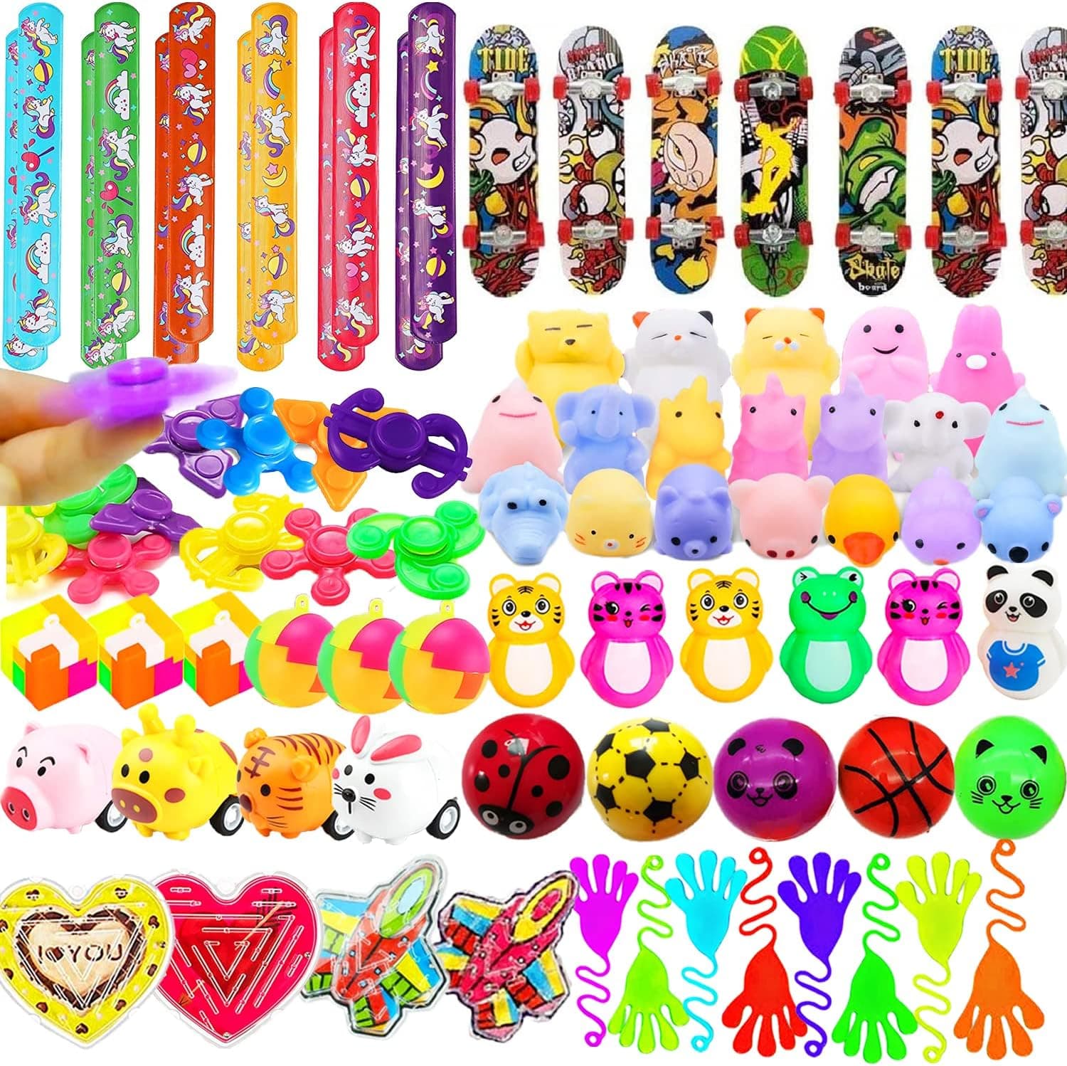 Mrcilouk 51 Packs Birthday Party Favors for Kids 4-8-12 Goodie Bag Christmas Stocking Stuffers,Treasure Box Toys Classroom Carnival Prizes Rewards,School Supplies Pinata Filler Assortment Bulk