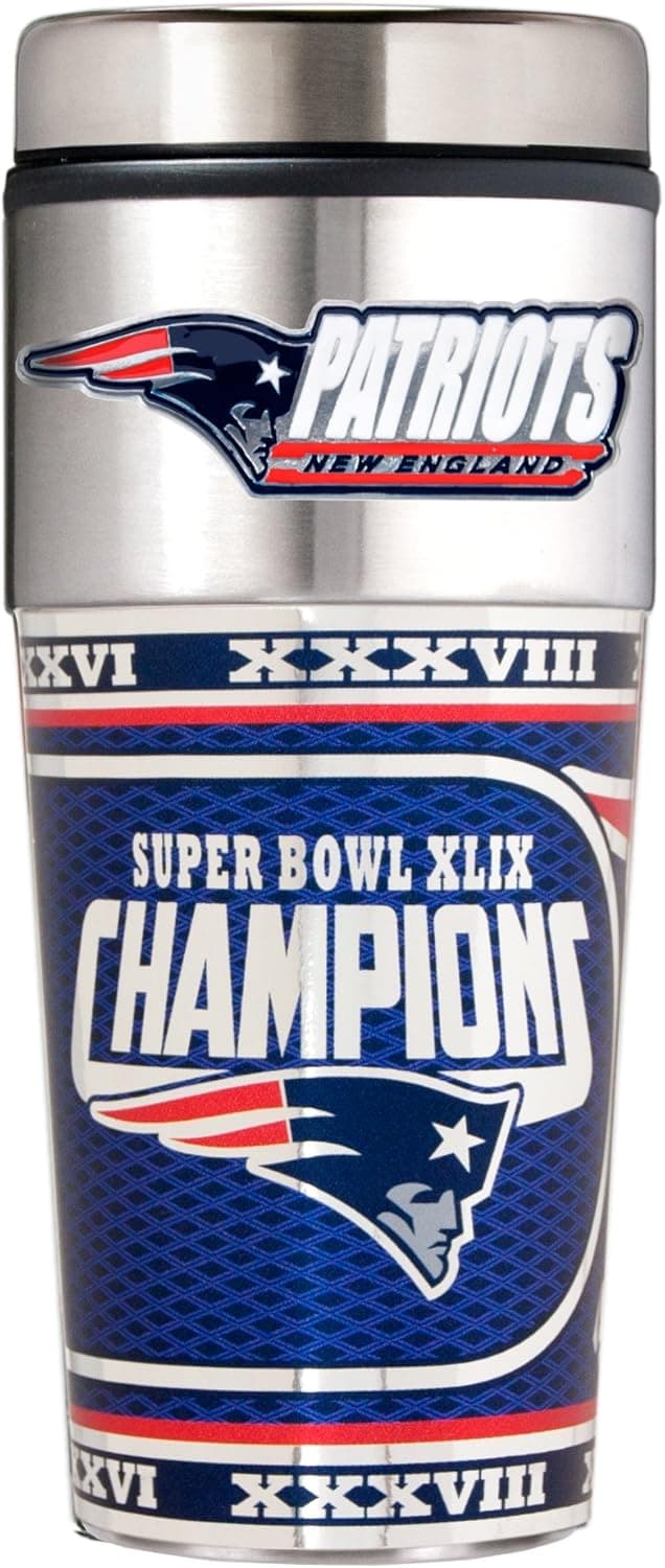 Great American Products NFL Unisex Super Bowl Champ 16 oz. Travel Tumbler w/Metallic Graphics & Emblem