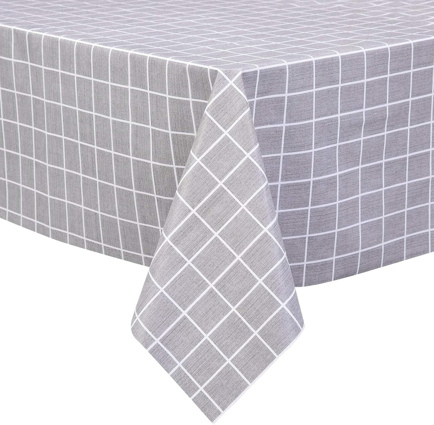VARWANEO Checkered PVC Tablecloth Rectangle Waterproof Vinyl Table Cloth Oil Proof Spill Proof Washable Wipeable Gingham Table Cloth Great for Dinner Party and Picnic