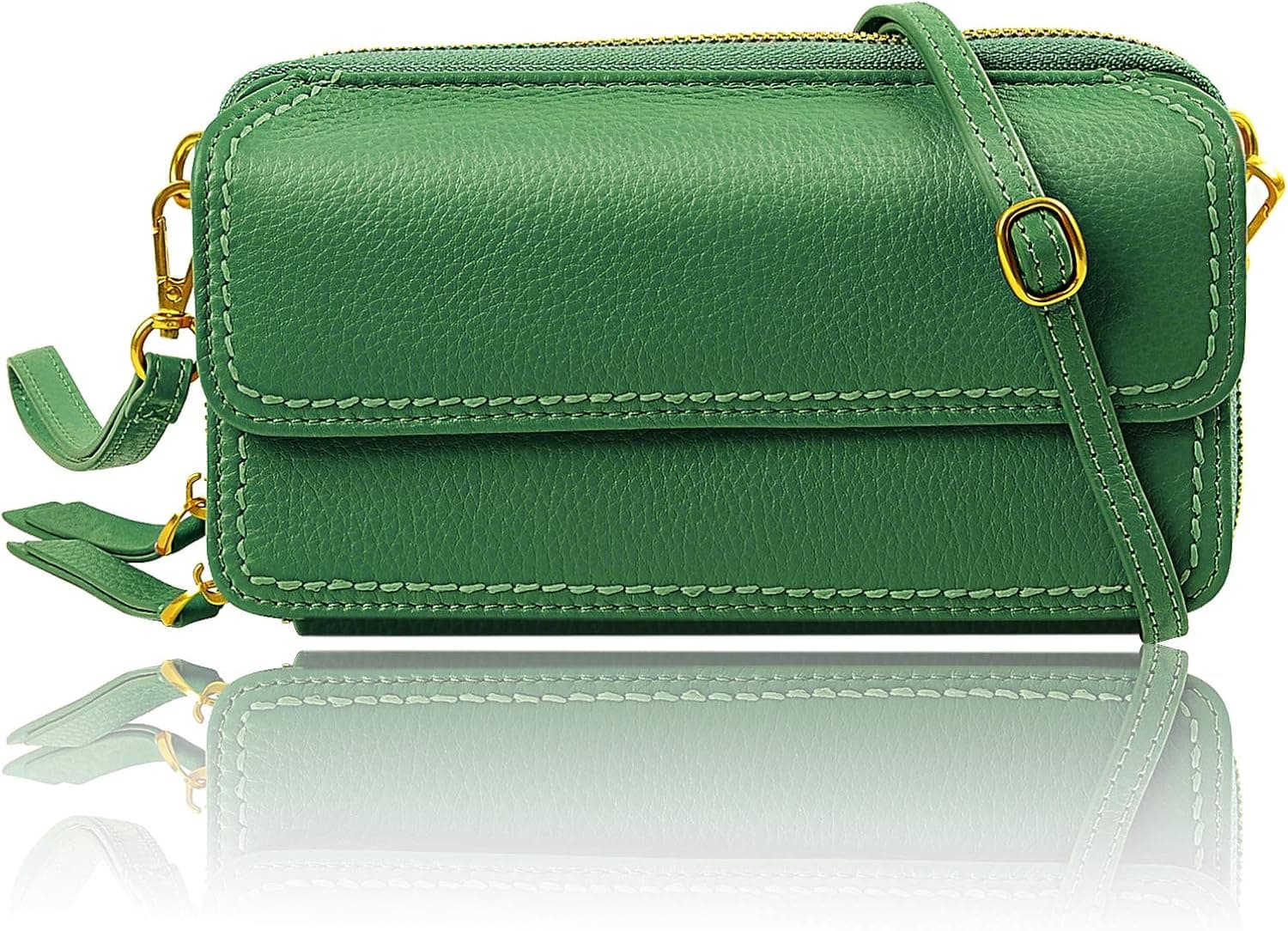 Genuine Leather Crossbody Bag, Women Portable Small Handbag, Cellphone Purse Clutch Envelope Bag, Party Ball Evening Bag