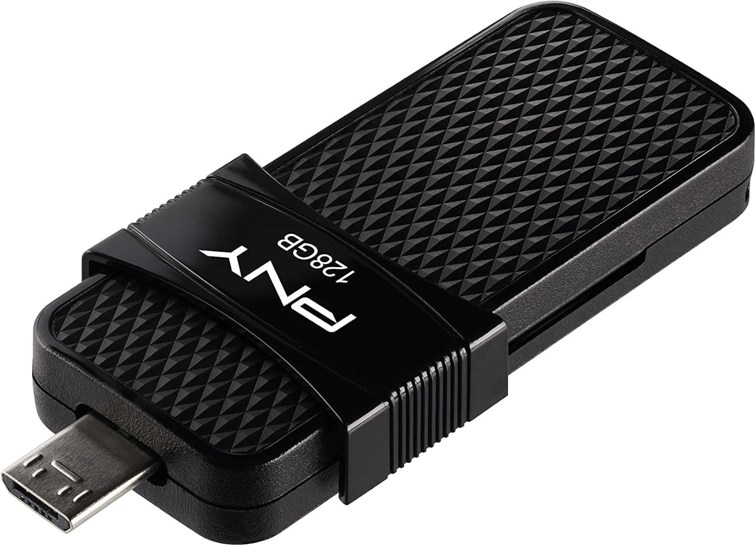 PNY Duo Link OTG 128GB Micro USB Drive, Up to 130MB/S – P-FD128OTGSLMB-GE