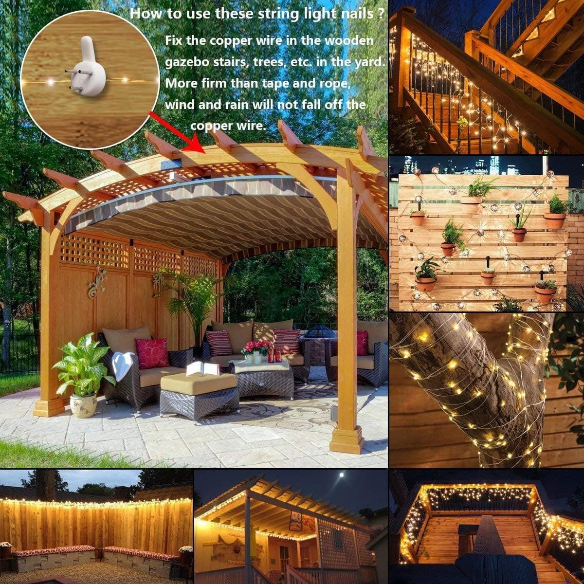 lwlesdec Christmas Solar String Lights Garden Decoration Led Copper Wire Colored Lights, 10 Meters 100 Led, 20 Meters 200 Led, 30 Meters 300 Led. (Colorful, 66inch/200 led)