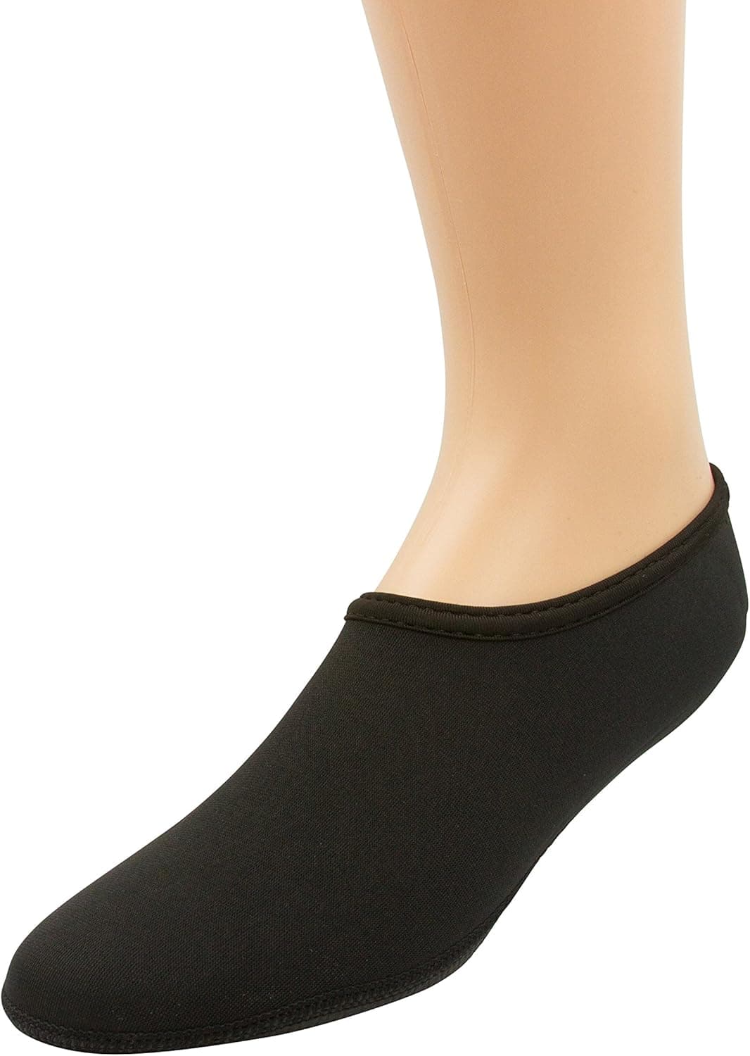 Slip On Barefoot Water Skin Shoes Aqua Socks for Beach Pool Sand Swim Surf Yoga Water Aerobics (L: US Big Kid 6.5-7, Black)