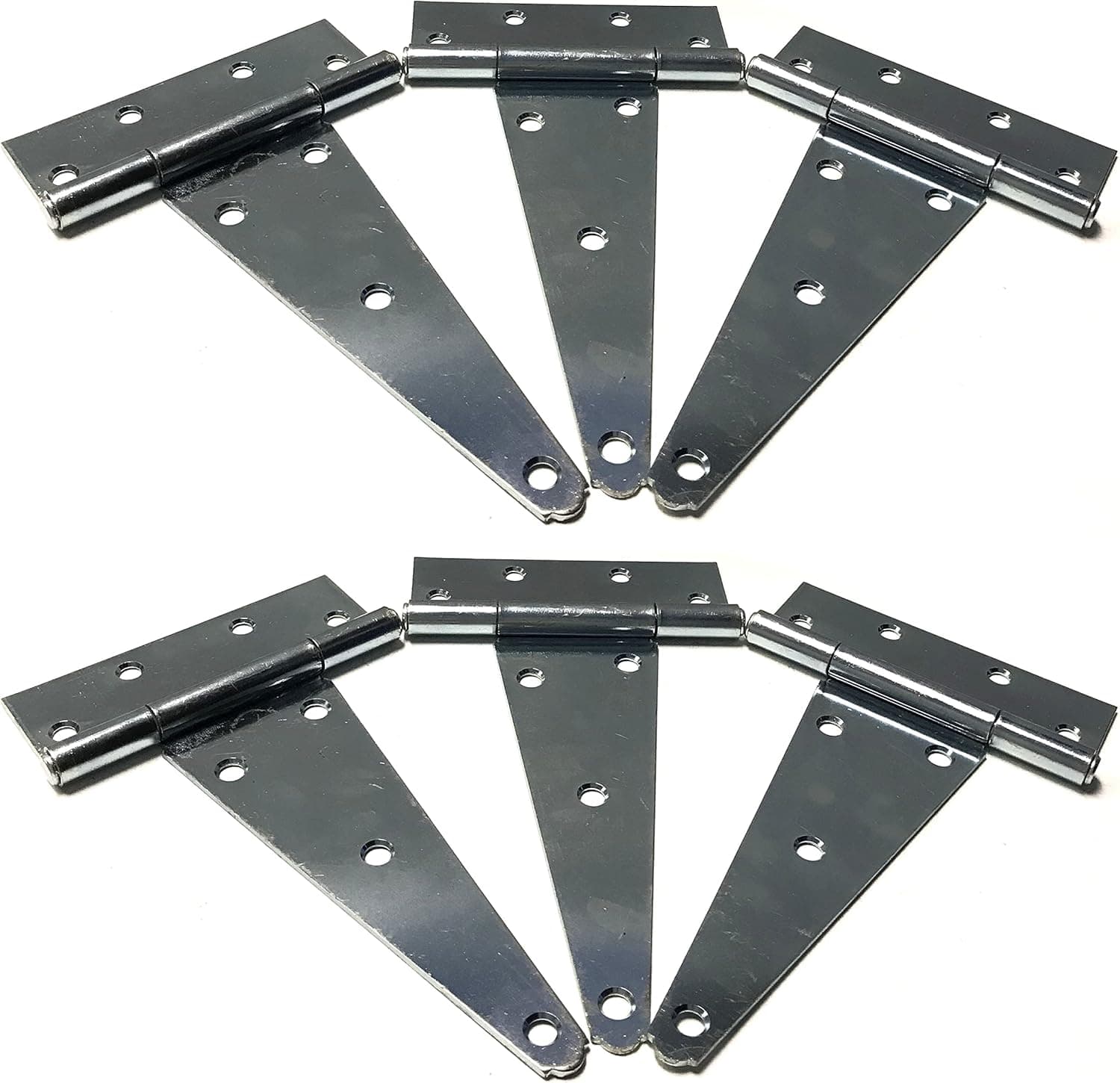 6PACK 8"X2.8mm T Hinge, Heavy Duty Hinge ,GATE Hinge, Fence Hinge ZINC Plated, The Price for 6PCS, W/O Screws