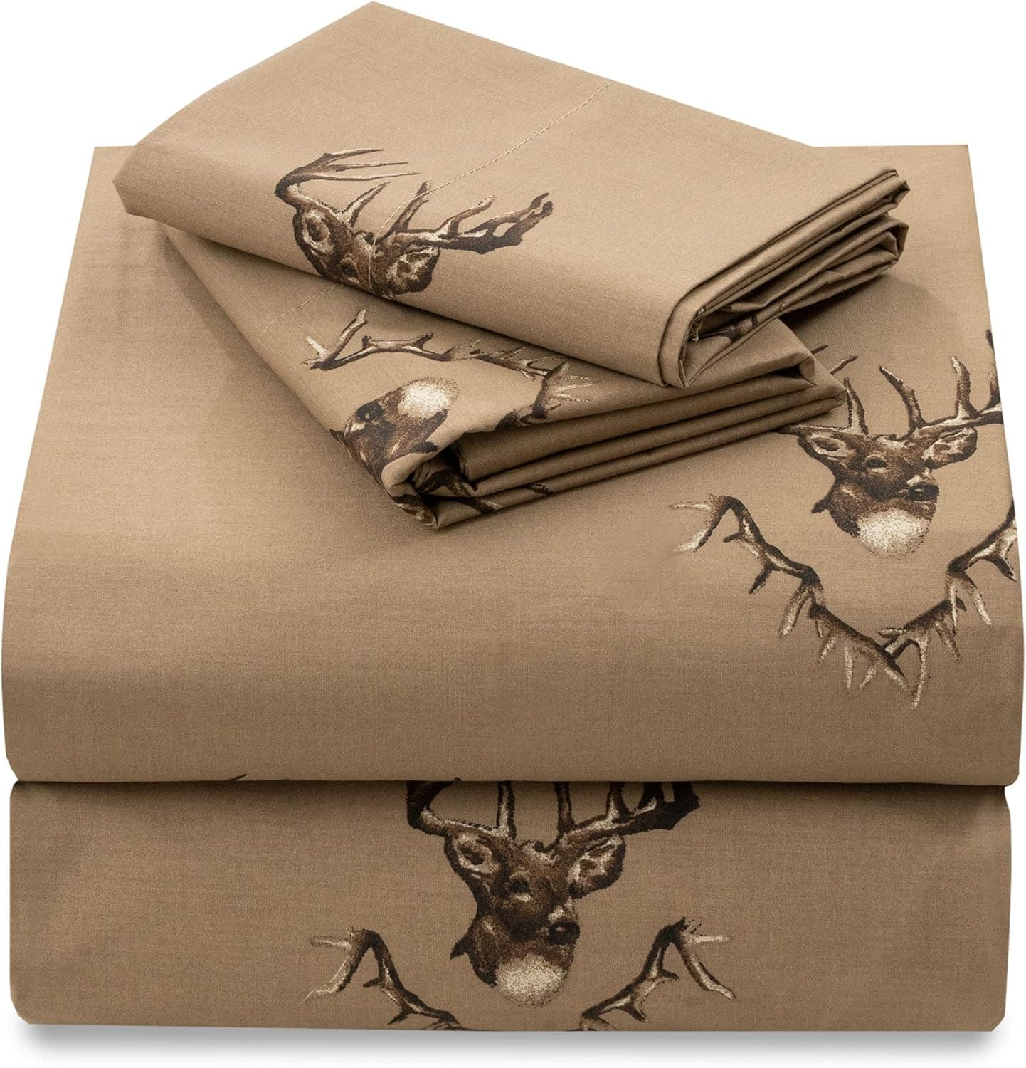 Visi-One Cabela's Whitetail Ridge Sheet Set Queen, Light Brown
