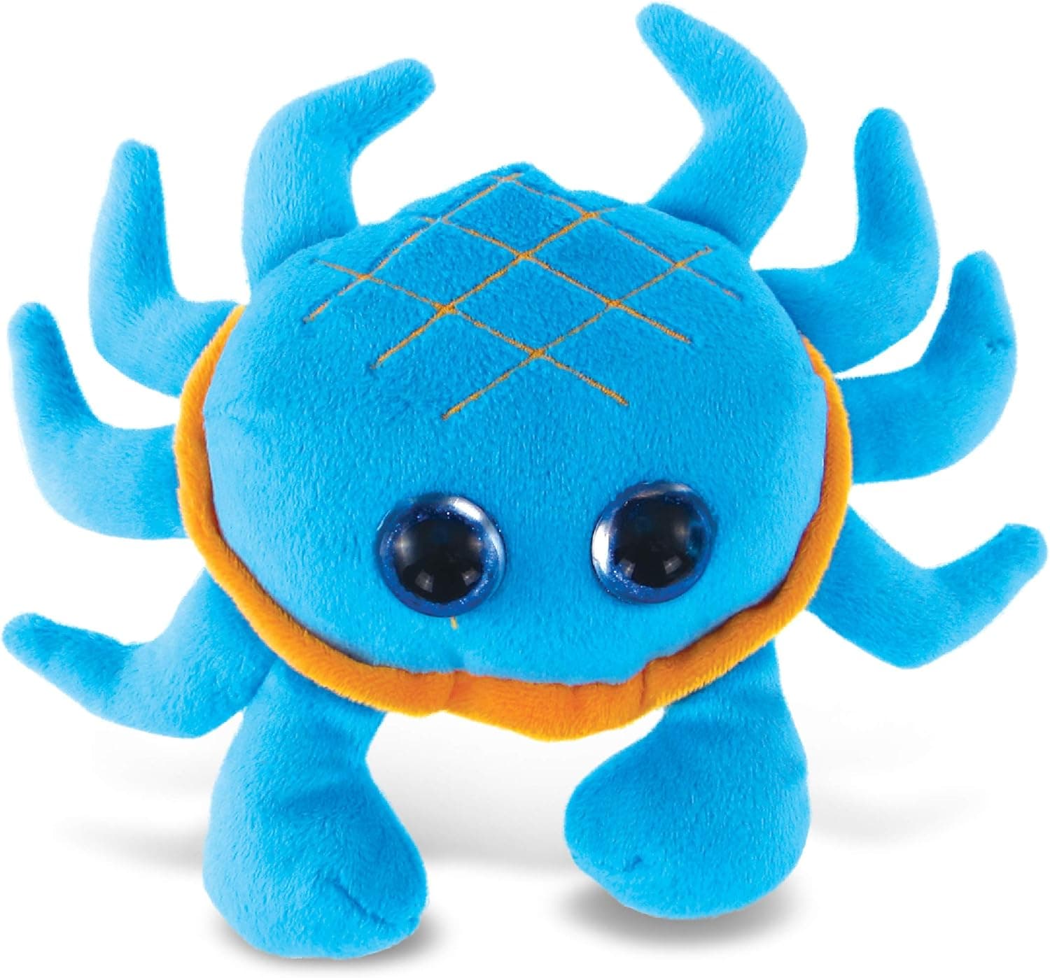 DolliBu Plush Crab Stuffed Animal - Soft Huggable Big Eyes Blue Crab, Adorable Marine Life Playtime Crab Plush Toy, Cute Sea Life Cuddle Gift for Kids & Adults - 6 Inch
