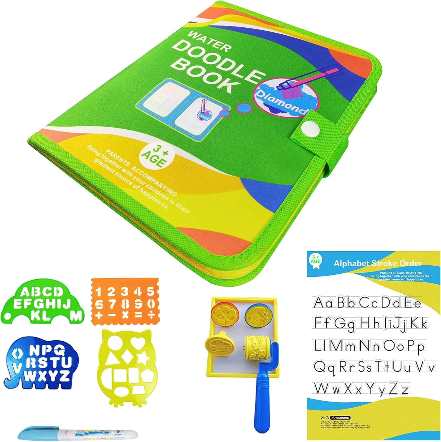 Magic Doodle Book Travel Toy Magic Paint with Water Coloring Designed for Toddler STEM Educational Learning Board