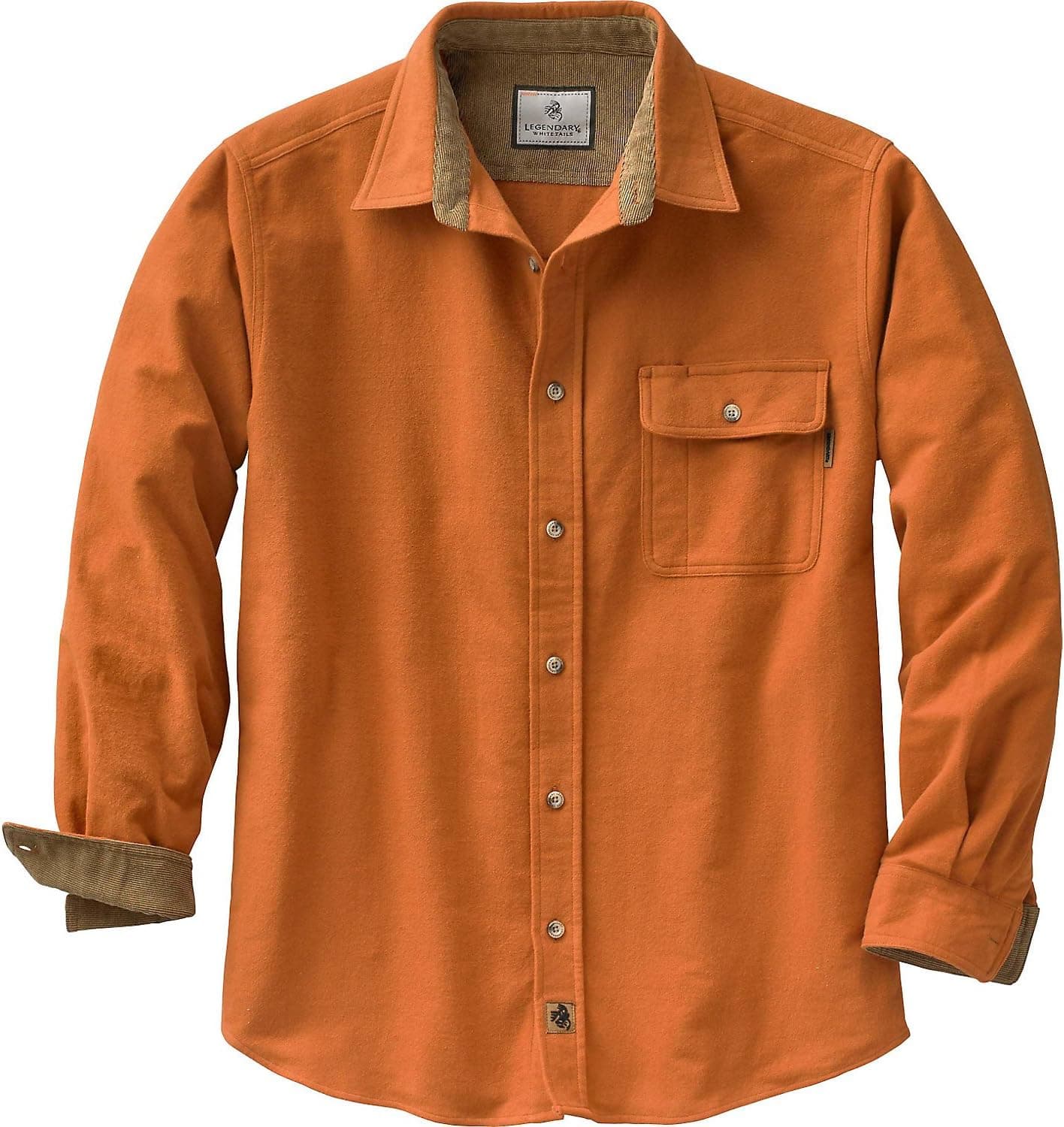 Legendary Whitetails Men's Tall Size Buck Camp Flannel Shirt, Canyon, XX-Large Big Tall