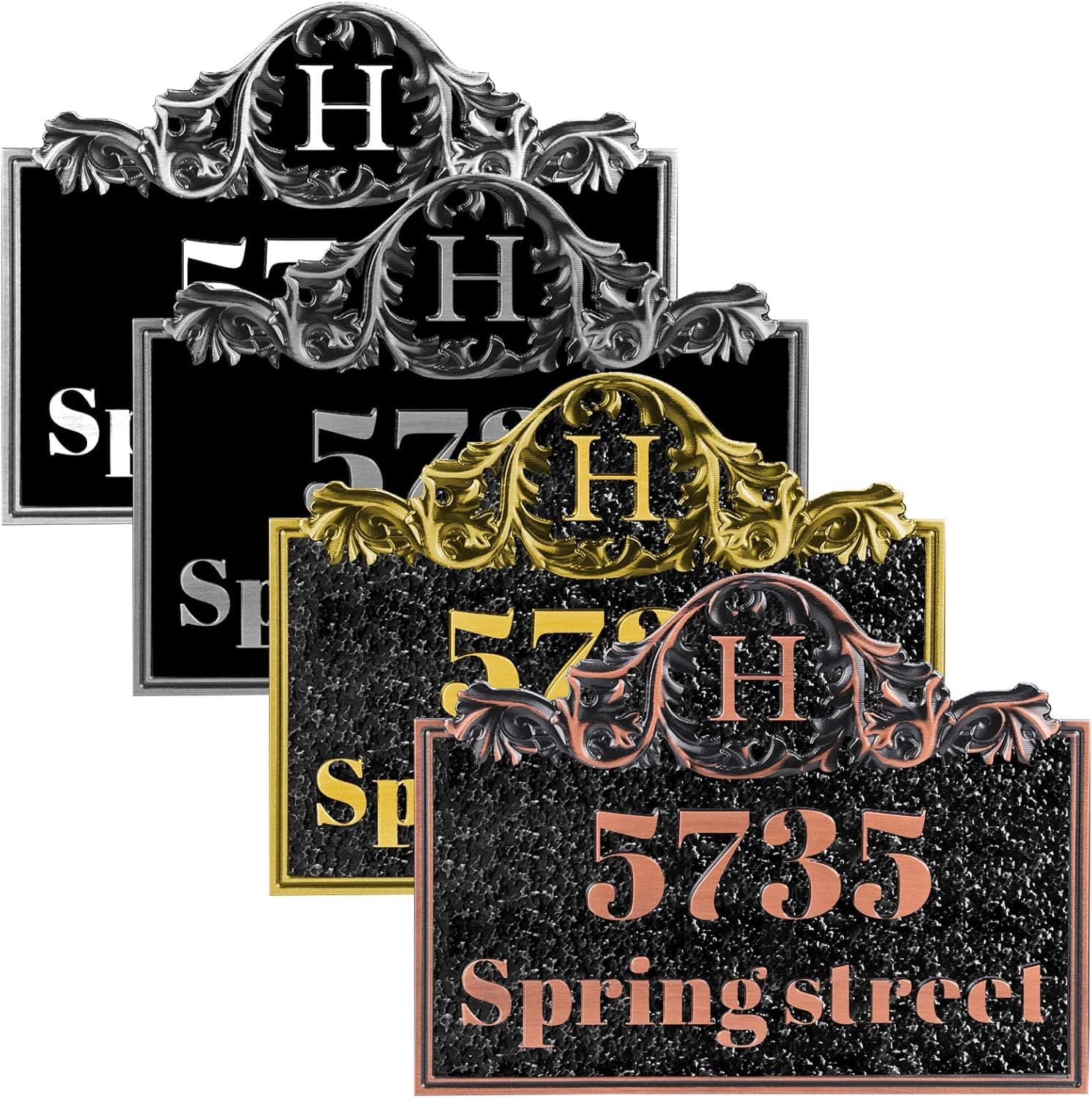 Custom Metal Address Plaque,Number Signs For House Wall Plaque, Street Name Address Sign,Modern House Numbers,Address Plaque Sign for House,Apartment,Office,Mailbox