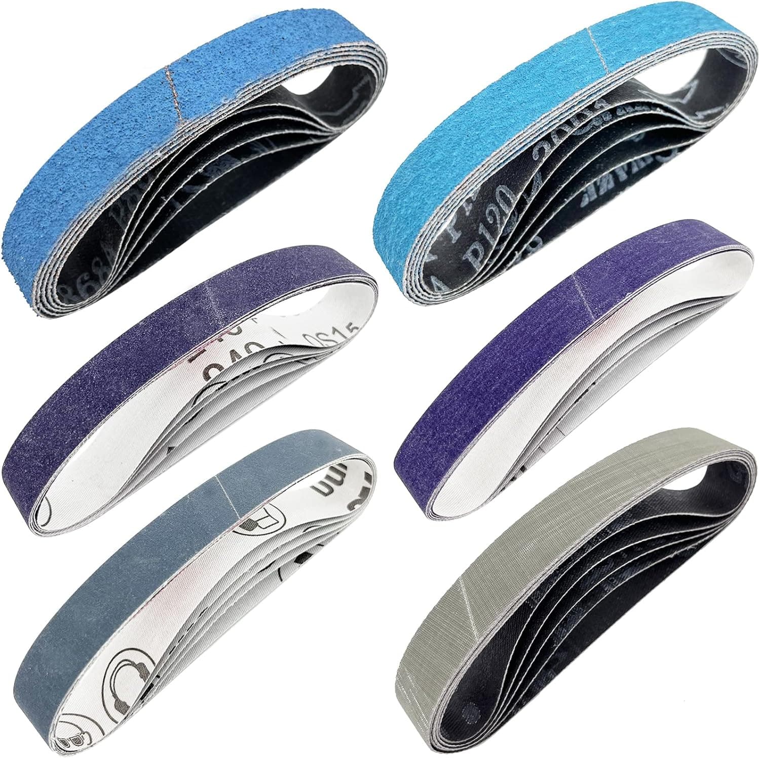 30-Pack 3/4 x 12 Inches Replacement Sanding Belt Kit for Work Sharp Knife & Tool Sharpener Ken Onion Edition (WSKTS-KO) - Knife Sharpening Belts 80/120/240/400/1000/2500 Grits