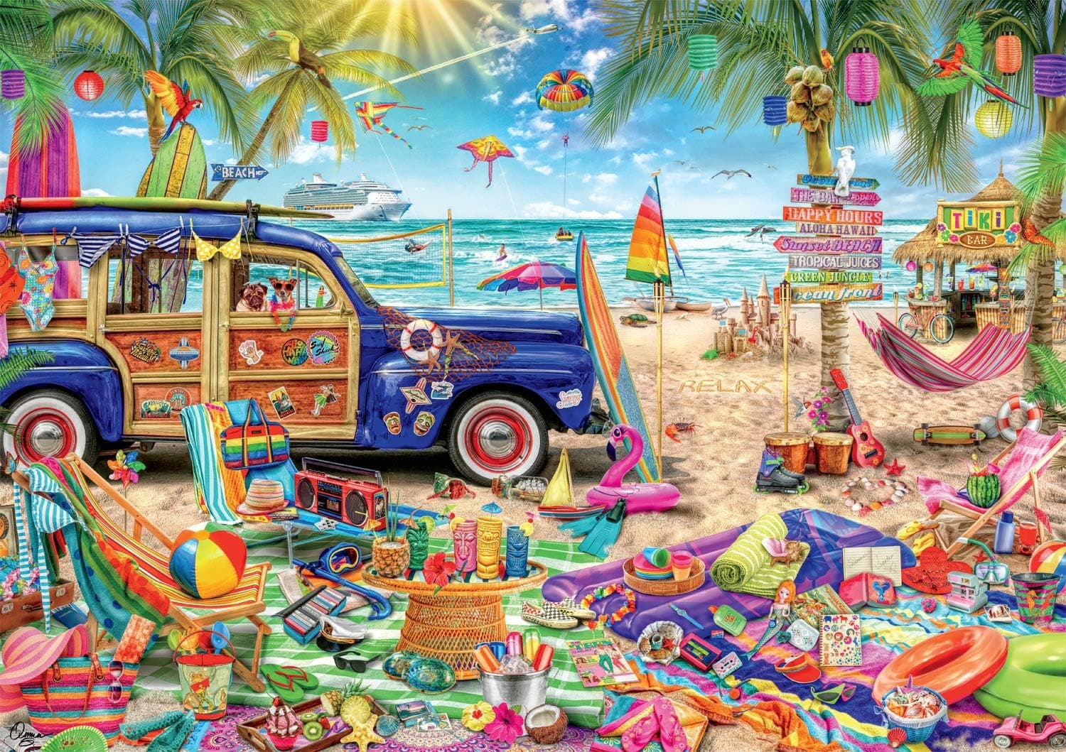Buffalo Games - Beach Vacation - 300 Large Piece Jigsaw Puzzle