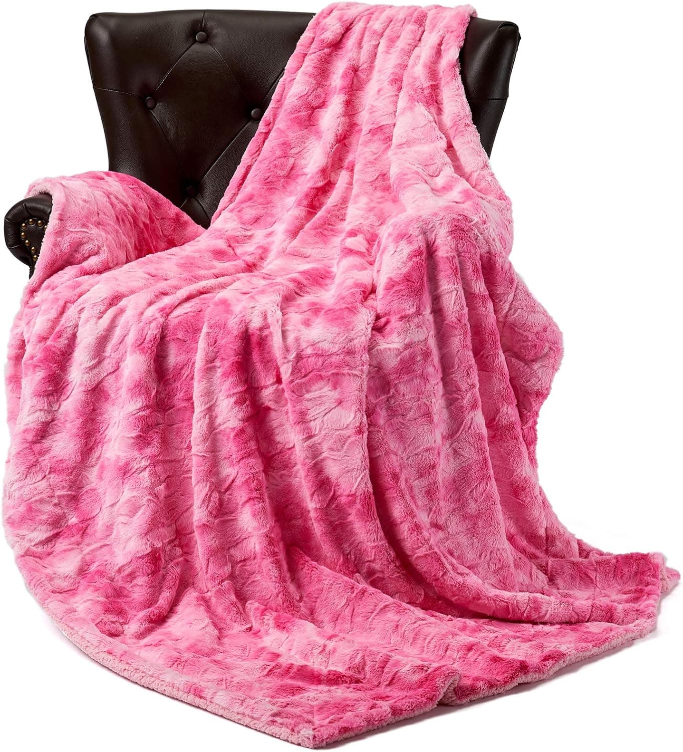 FFLMYUHUL I U Super Soft and Warm Bed Linen Nap Blanket Bedspread Blanket Luxury Throw Blanket Decorative for Bedroom Sofa Floor Pink