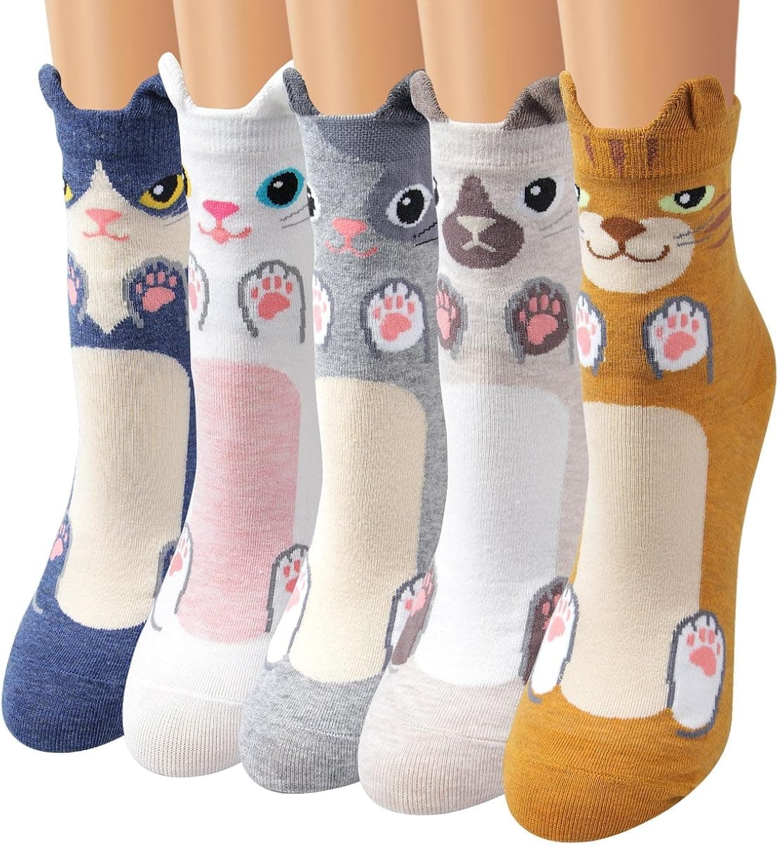 Ambielly Women Socks Warm Patterned Fashion Fun Comfort Casual socks Lightweight Cotton Socks