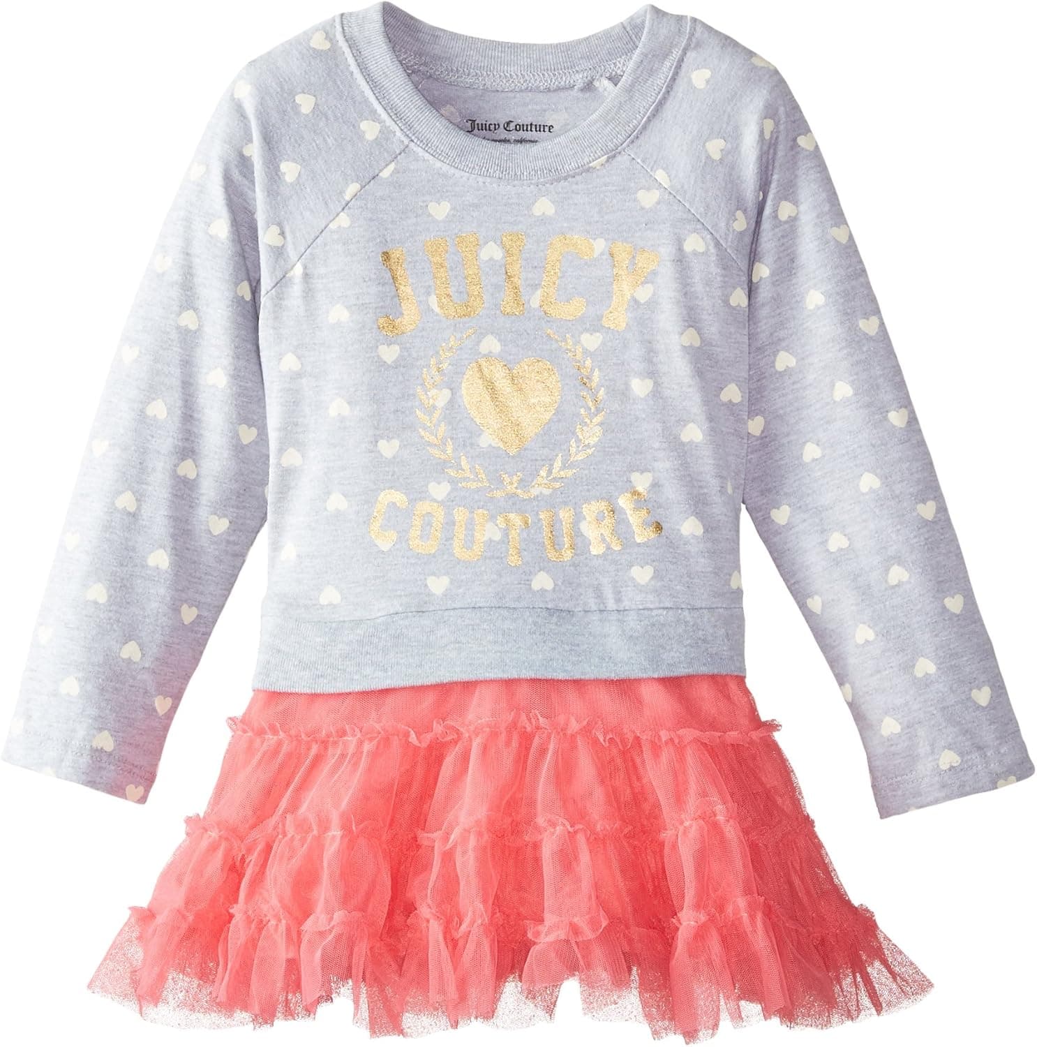 Juicy Couture Little Girls' Gray Top Dress and Pink Tunic Skirt