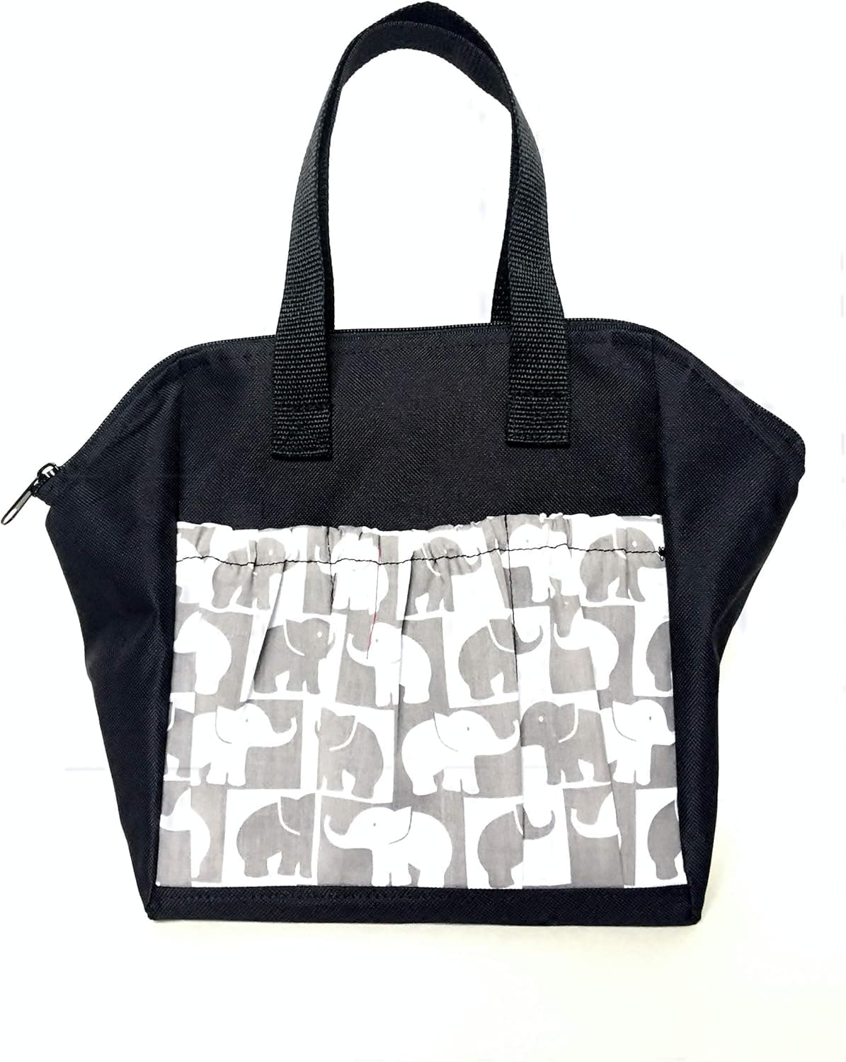 United Novelty 6 Pocket Lucky Elephants Black Zipper Bingo Bag