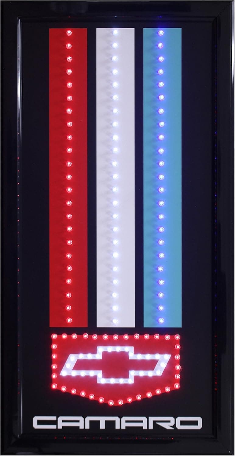 Crystal Art Times 10"x19" Camaro LED Lighted Sign, 10" x 19"