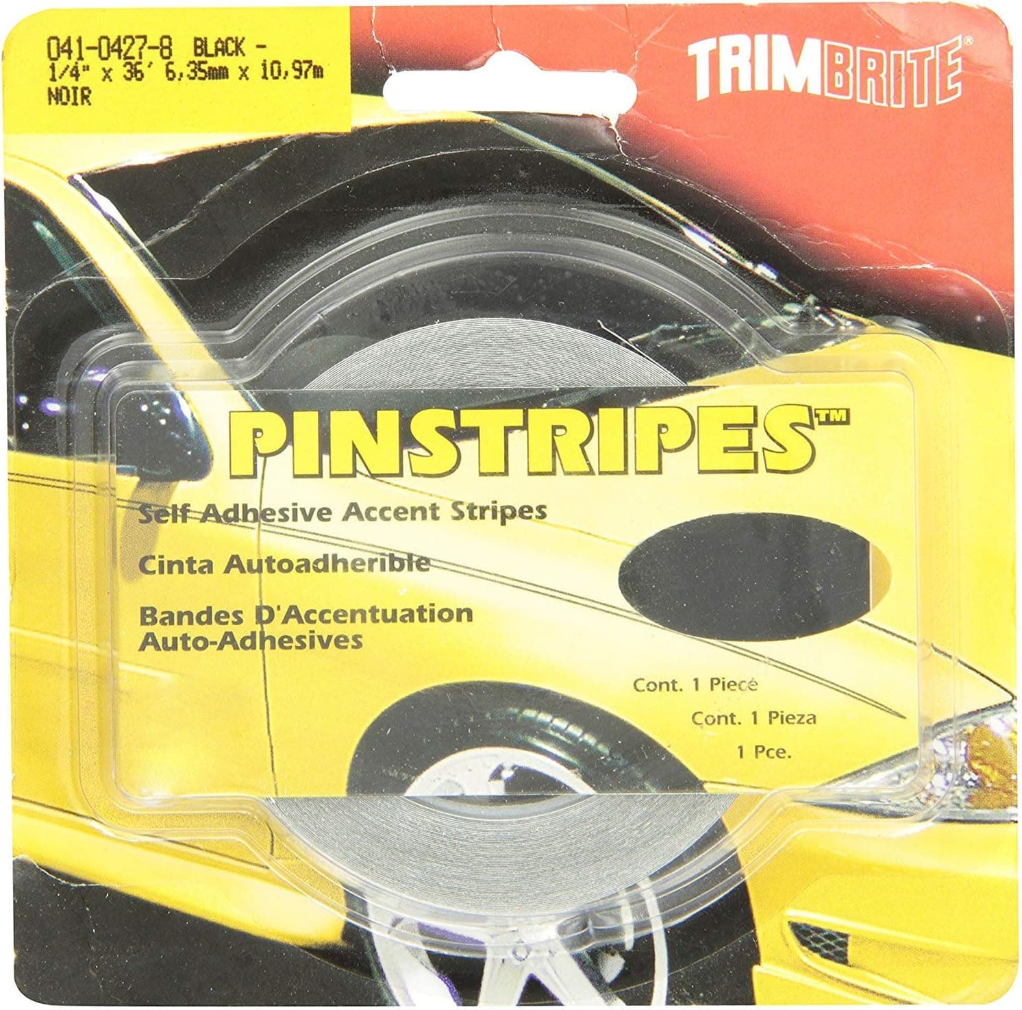 Trimbrite T1214 Trim Stripe 1/4 Pin Black