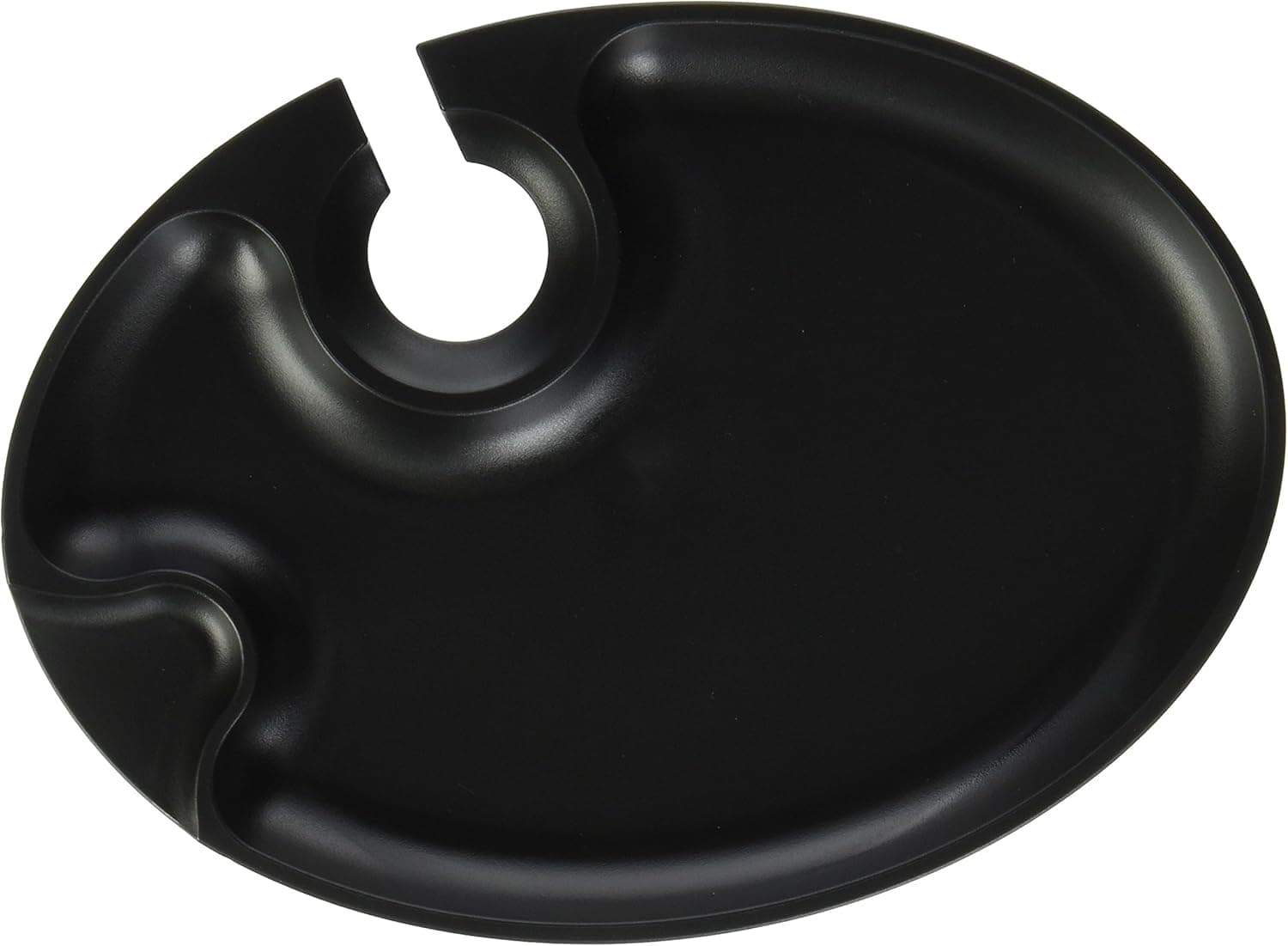 Prodyne PB-9-B Polypropylene Wine N Dine Oval Plate, 10" x 7 1/2", Black