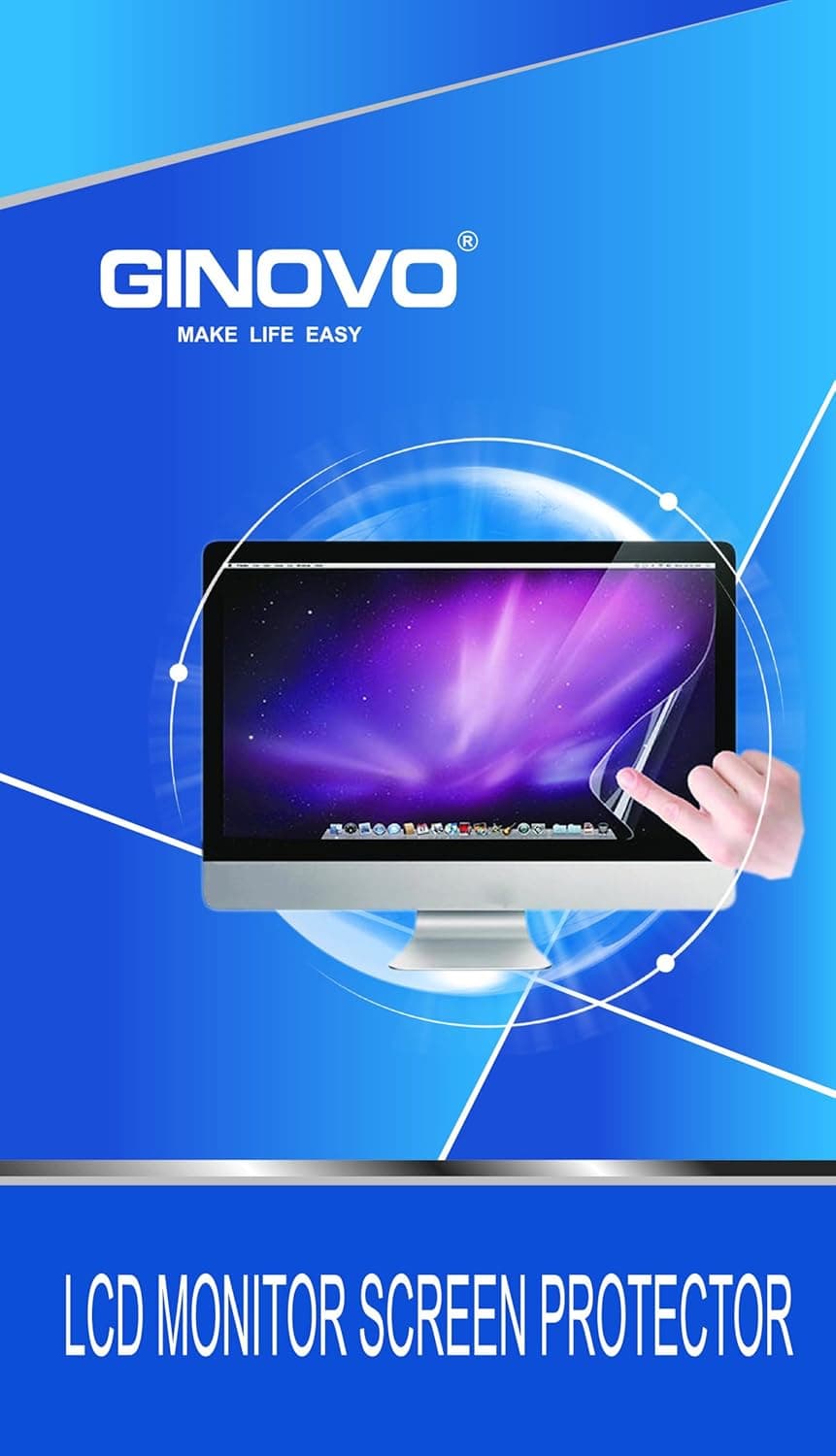 GINOVO® 15.6" 15.6 inch 16:9 Widescreen Anti-Glare Screen Protector Guard Film Cover Skin for Laptop PC Notebook 345mm x 194mm