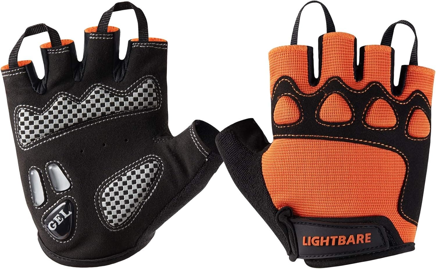 Lightbare Half Finger Cycling Gloves with Anti Slip Shock Absorbing 4MM Liquid Gel Padding for Men Women Driving Kayaking Paddling